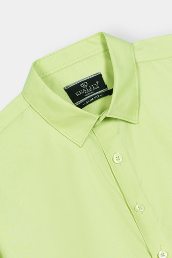 Men's Vibrant Green Short Sleeve Button-Down Shirt Reality