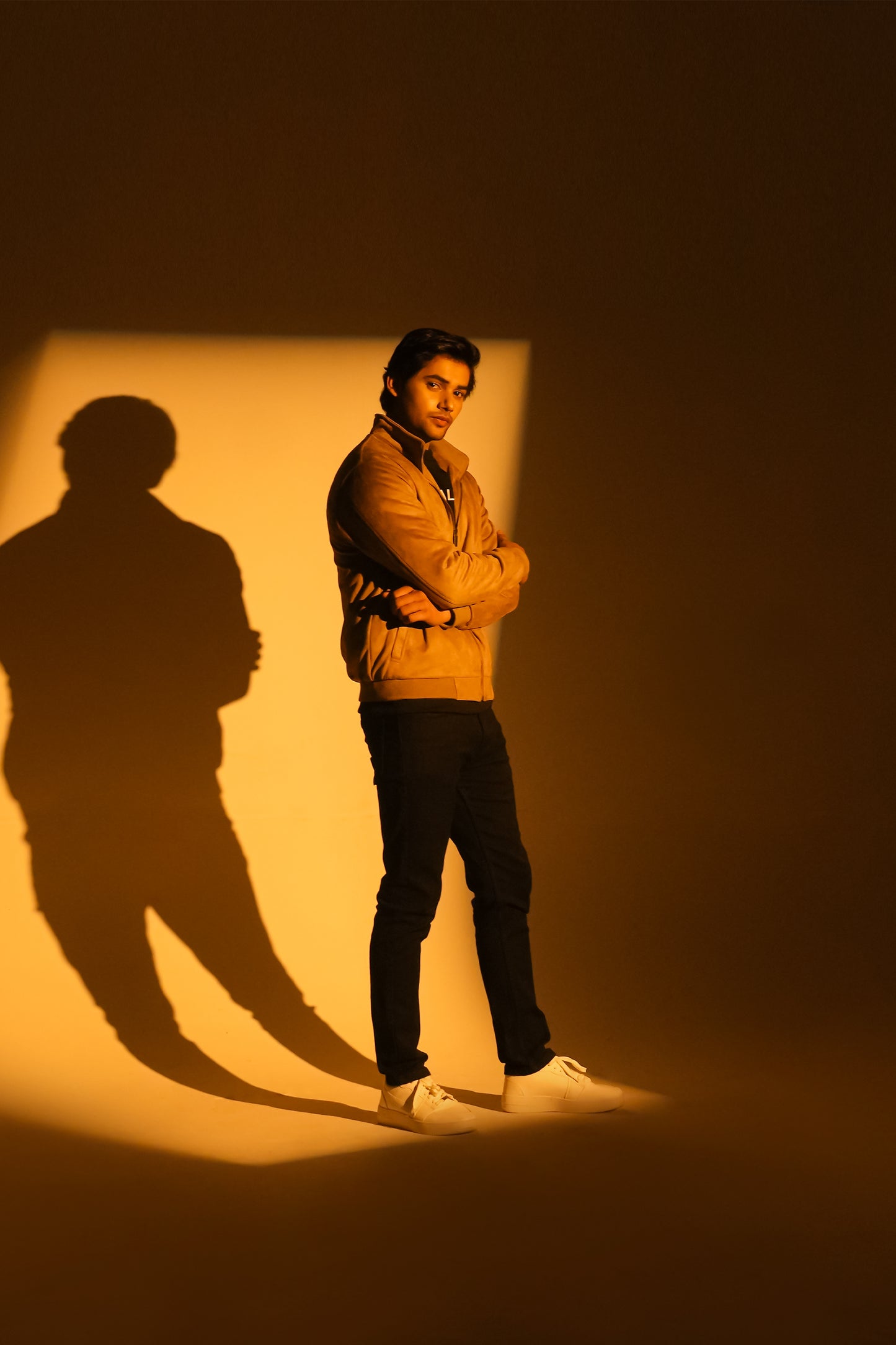 Earthbound Mocha Suede Bomber Jacket Reality