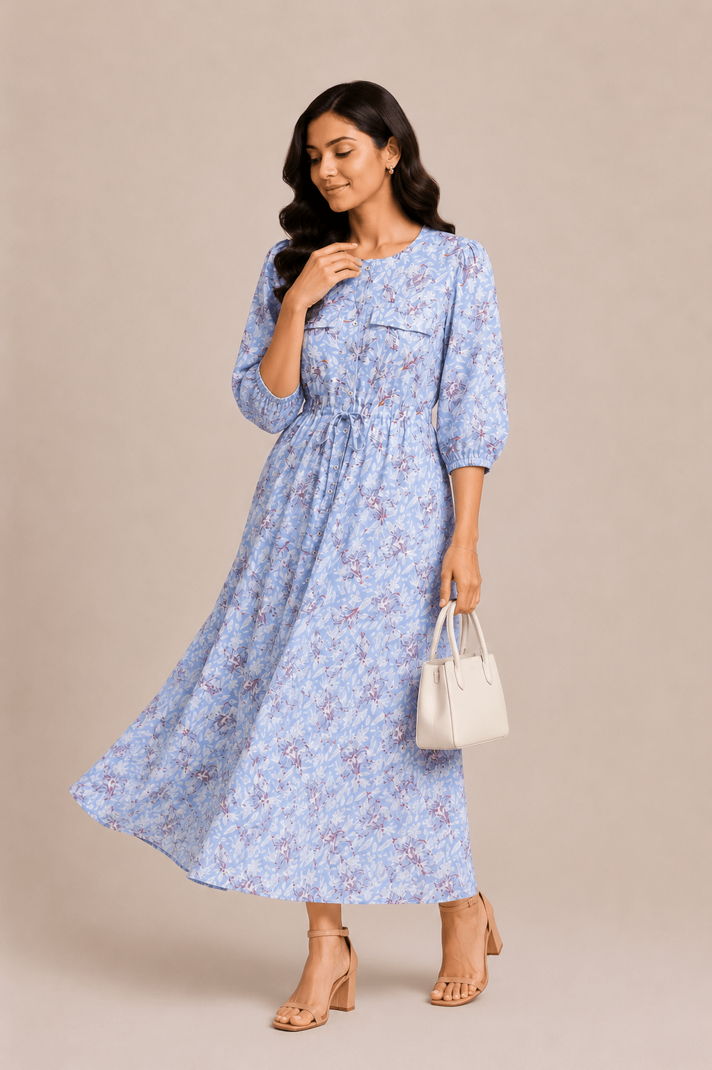 OBSIDIAN FLORAL SKY FROCK Reality