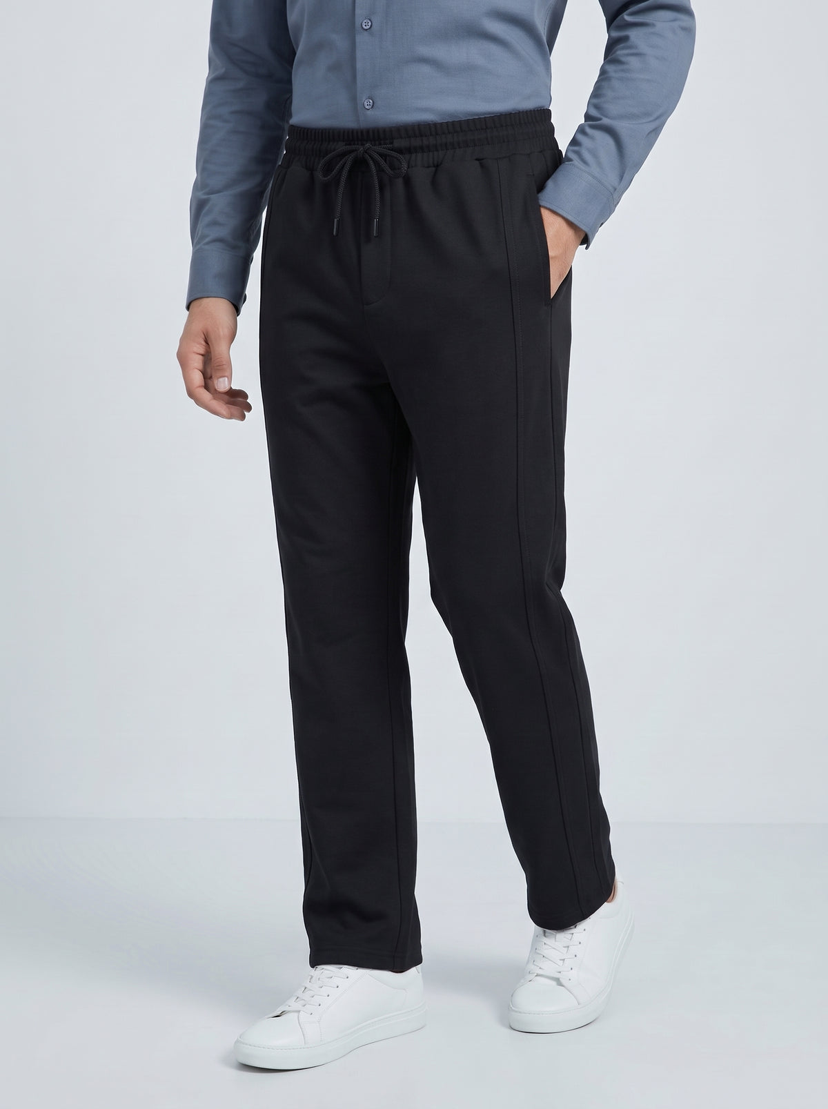INTERLOCK TAPERED BLACK TROUSER Reality