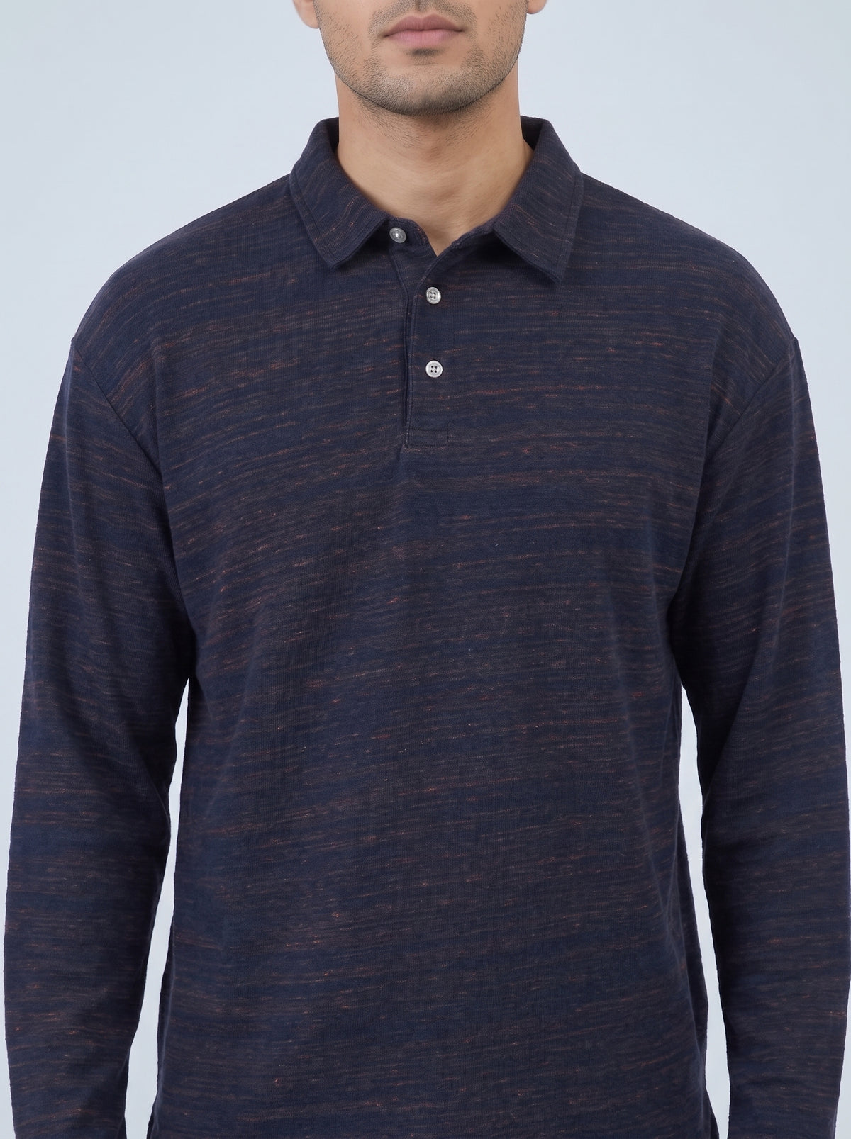 TEXTURED NAVY POLO Reality