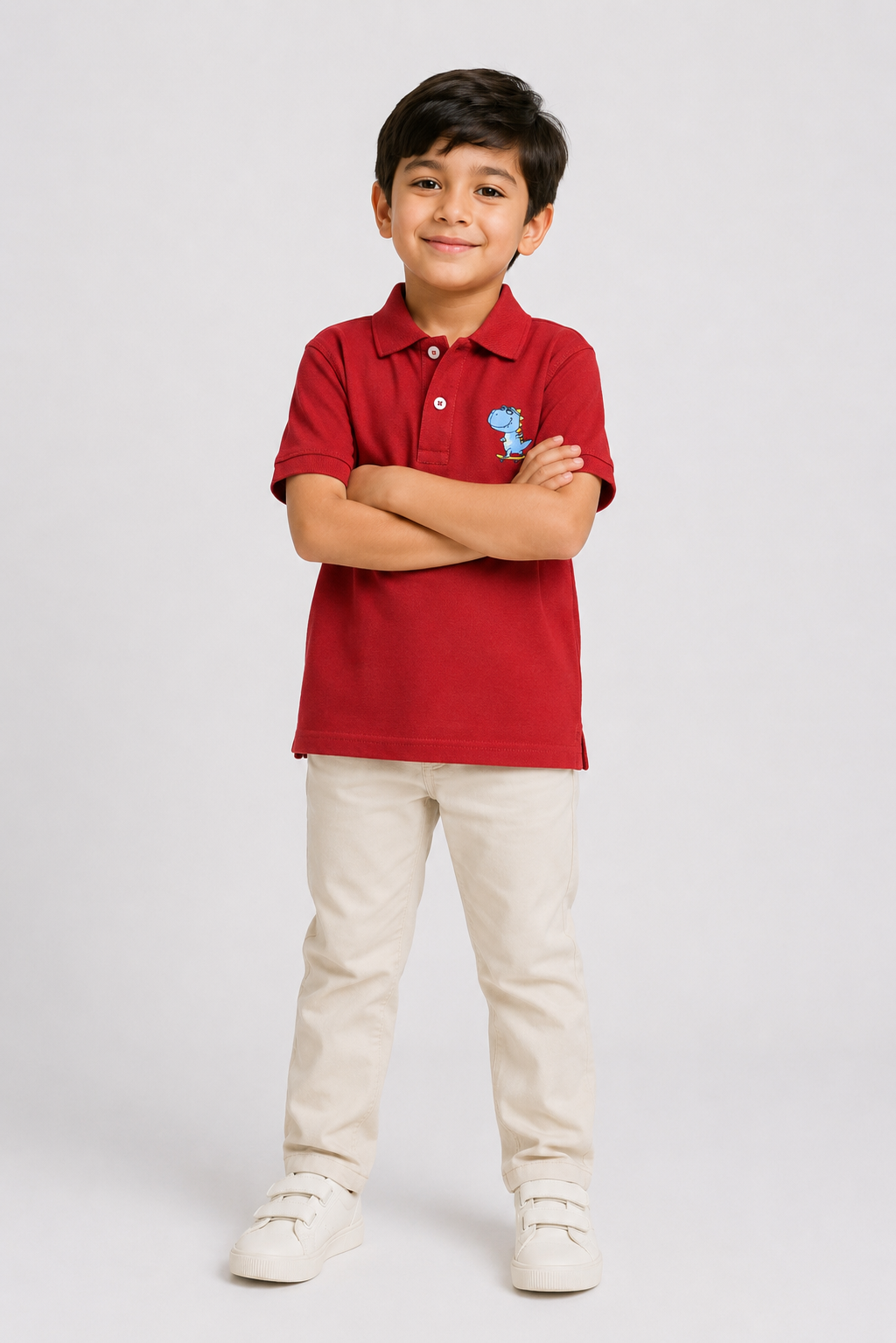 DINO PRINTED RED POLO Reality