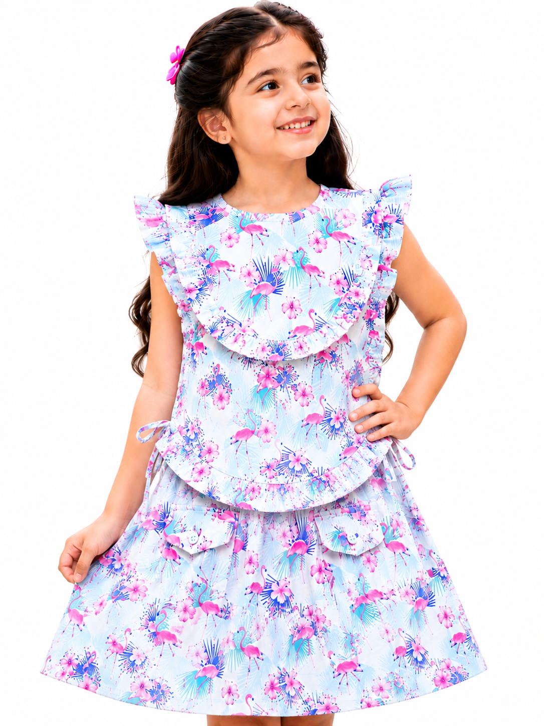 PURPLE BERRY BLOOM SKIRT SET