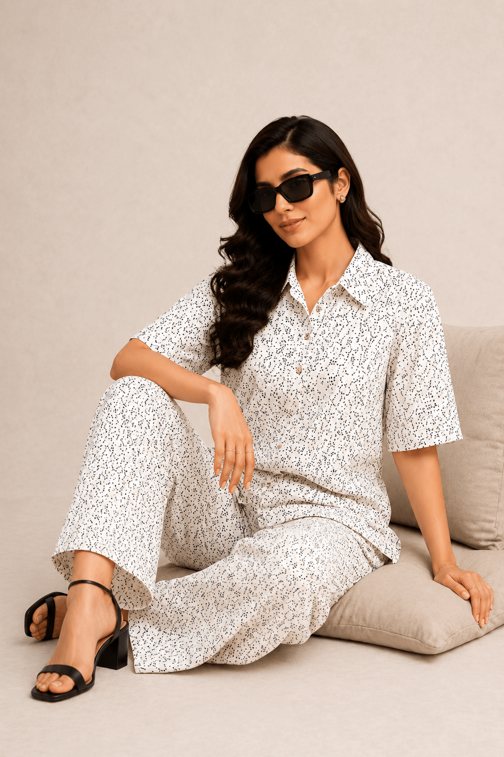 WHISPERING PETALS OFF WHITE CO ORD SET Reality