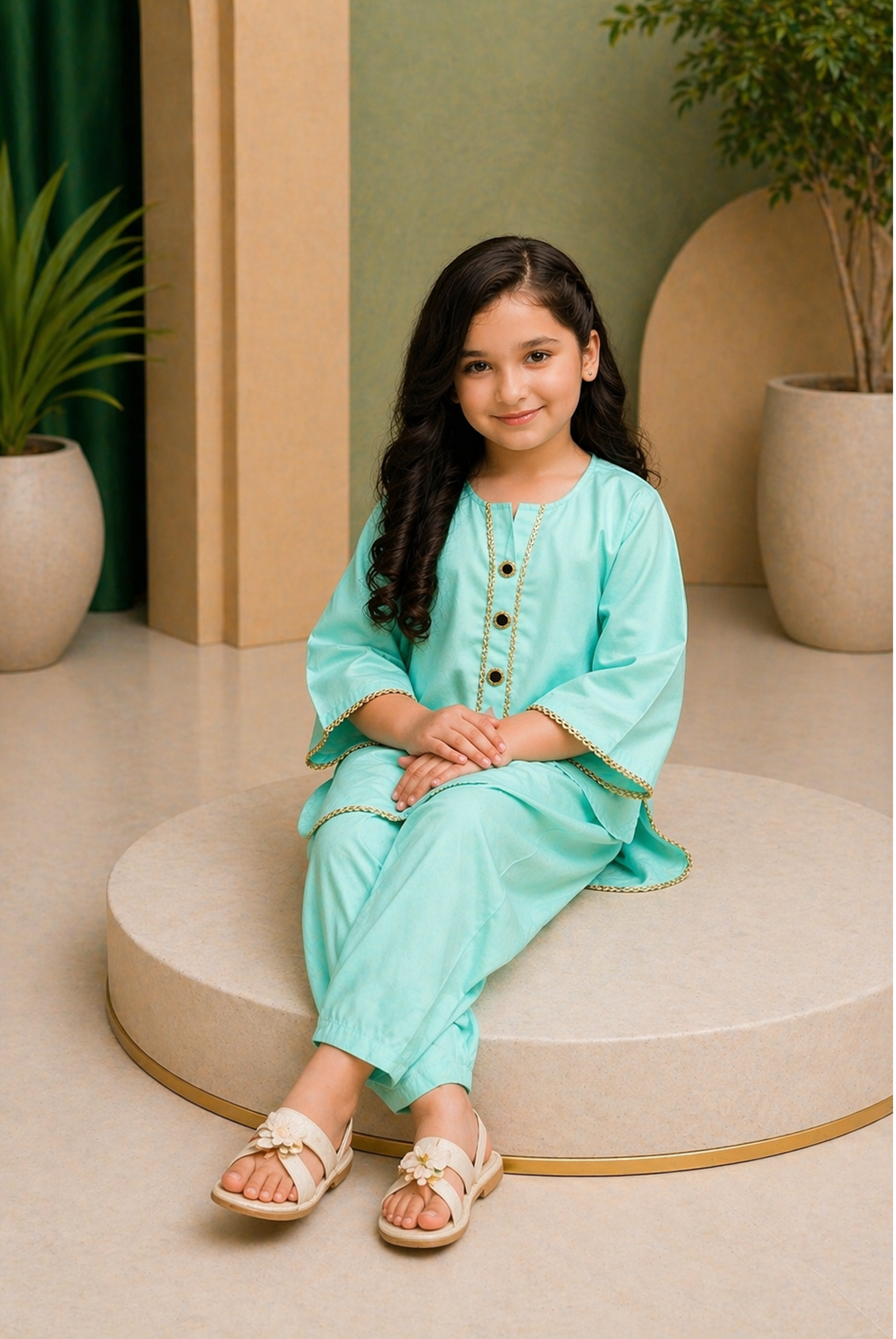 LIGHT GREEN 2 PIECE DRESS Reality