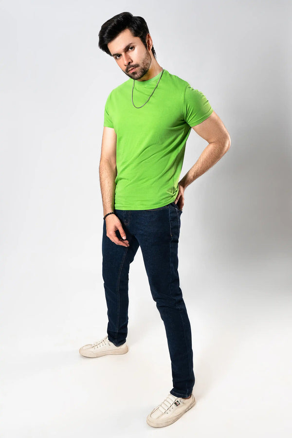 MEN GREEN BASIC T-SHIRT Reality