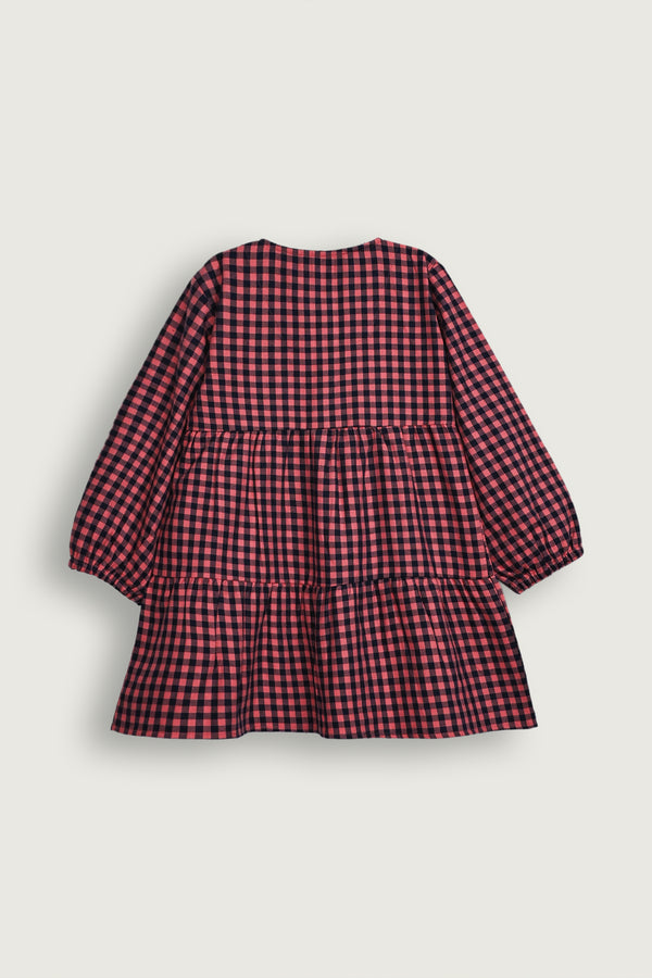 Berry Check Babydoll Top Reality