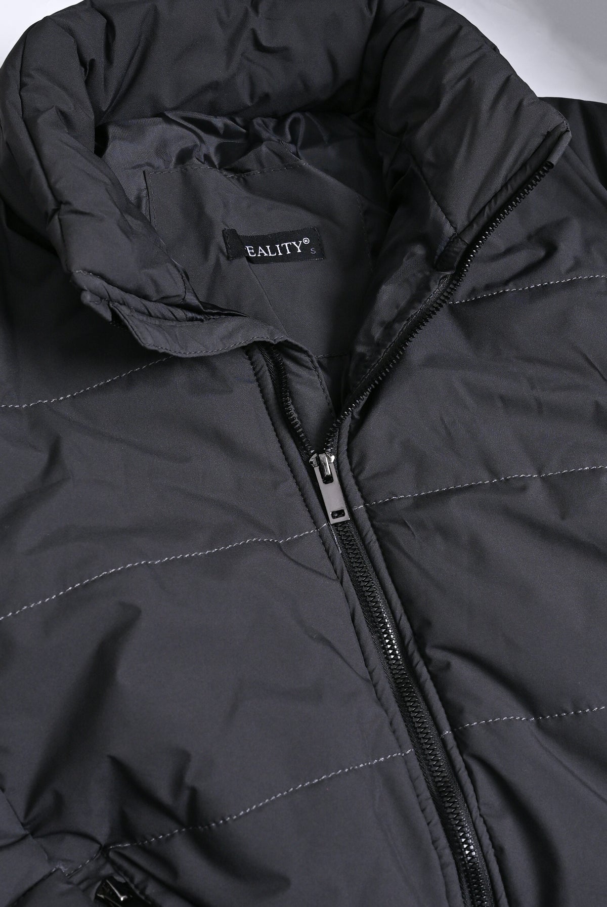 MEN GRAY PUFFER JACKET Reality