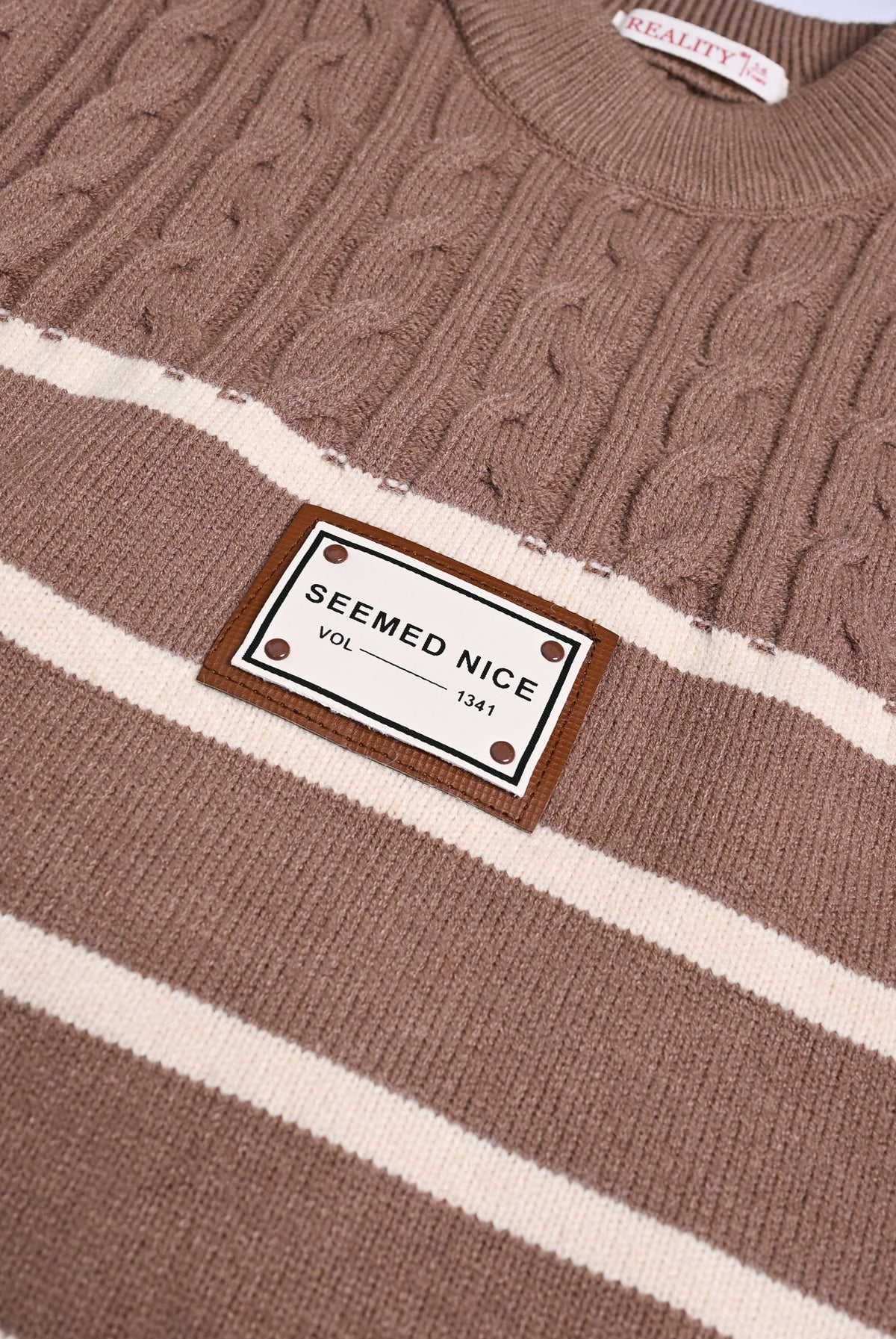 LIGHT BROWN SWEATER Reality