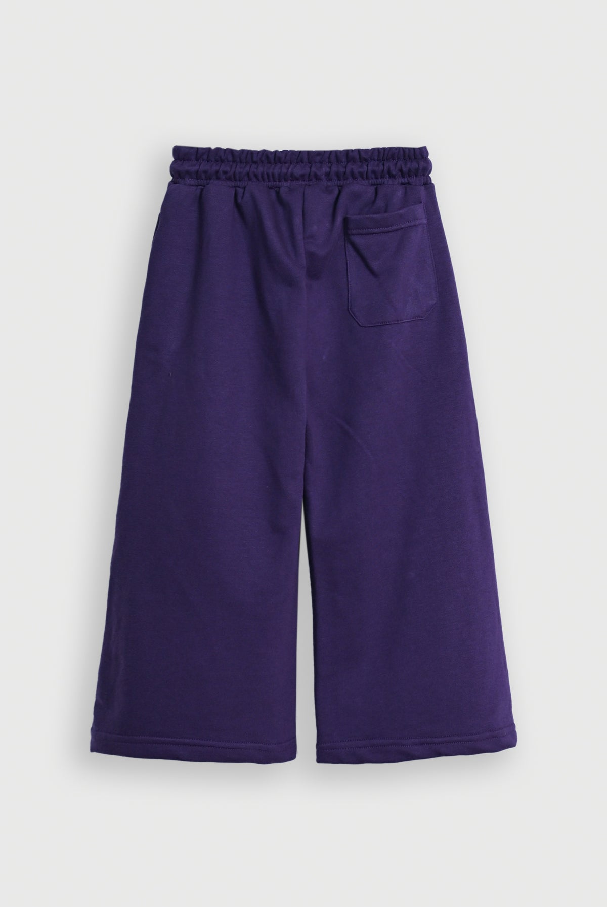 GIRL WIDE LEG FLEECE PURPLE TROUSER Reality