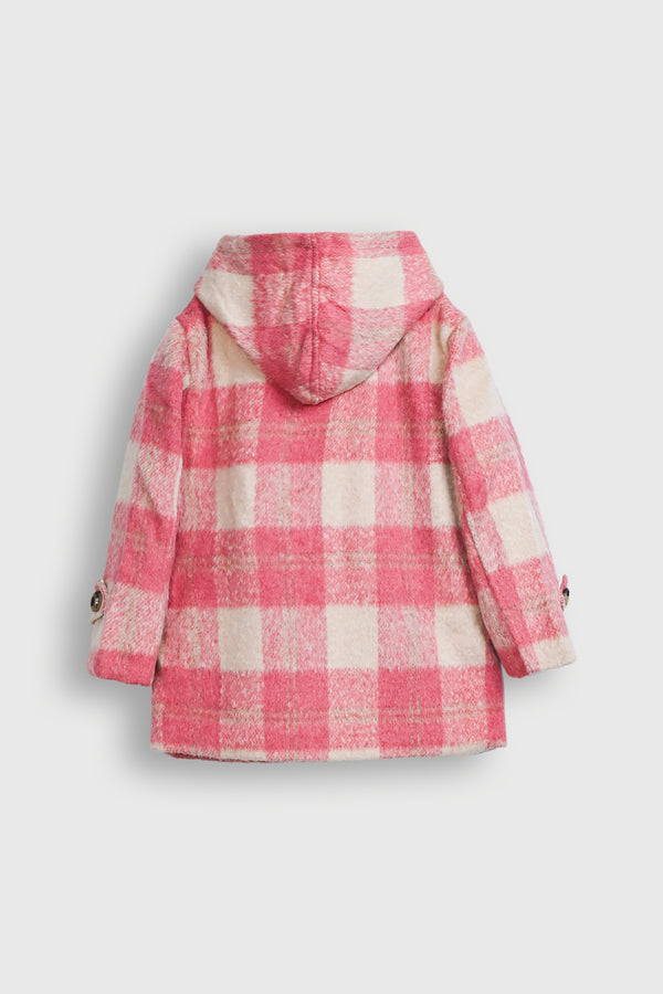 Pink Buffalo Plaid Toggle Coat Reality