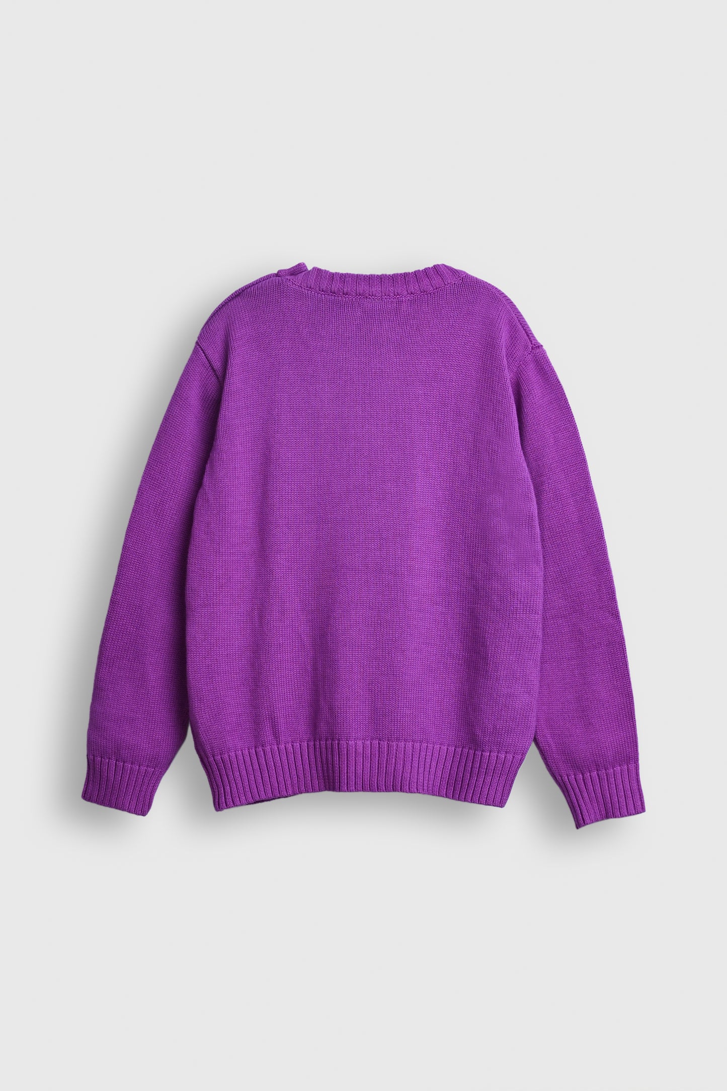 Beileidi Bold Knit Pullover – Violet Bloom Reality