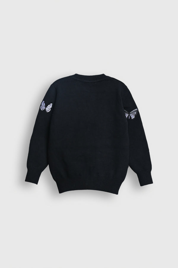 Midnight Flutter Button-Up Cardigan Reality