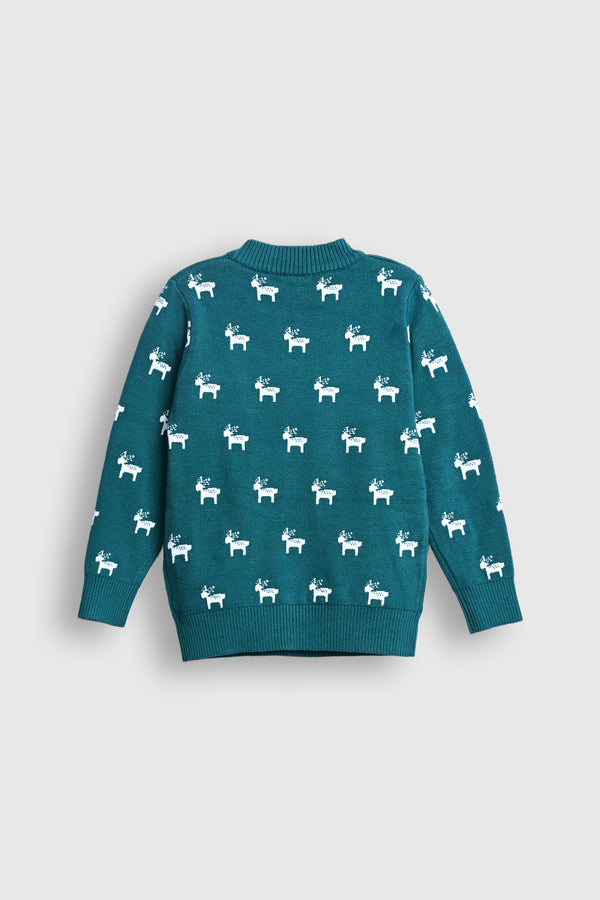 Evergreen Dash – Reindeer Knit Sweater Reality