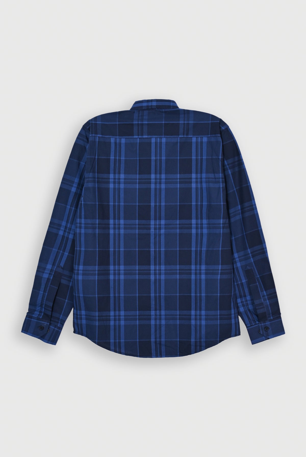 MEN PLEATED CASUAL NAVY SHIRT Reality