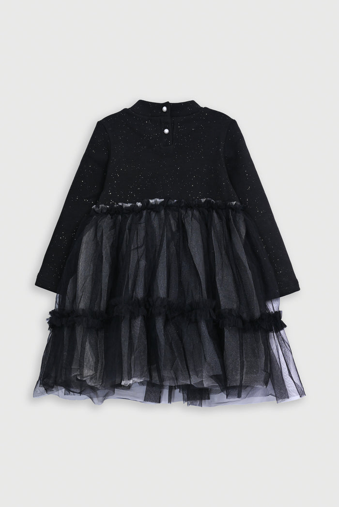 GIRL FANCY BLACK FROCK