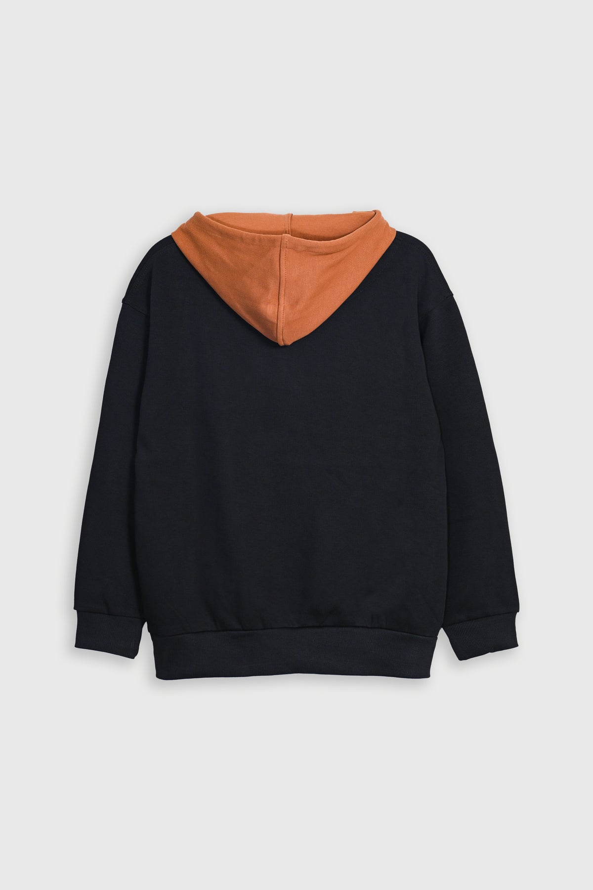 MEN CONTRAST BLACK HOODIE