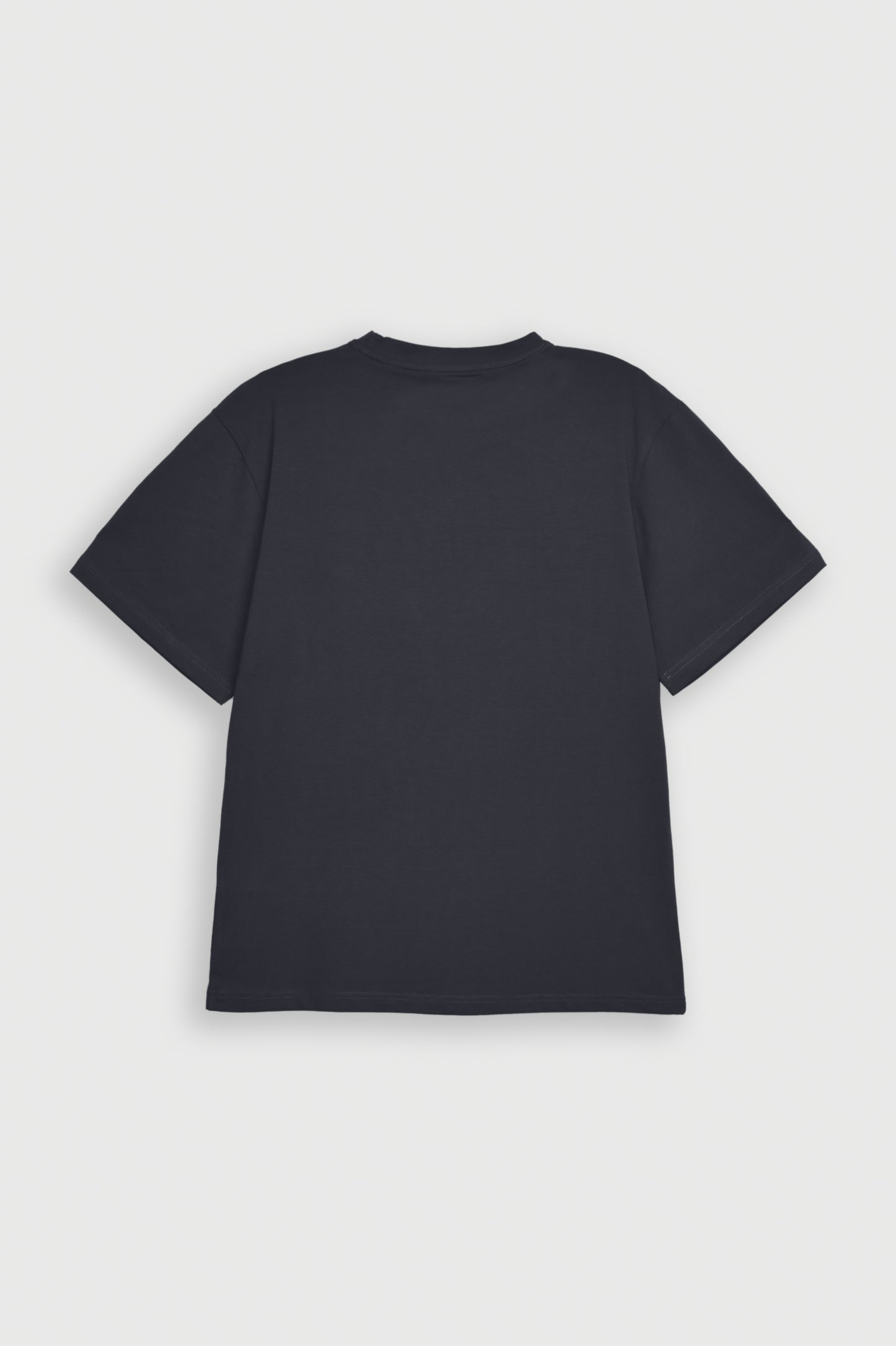 DARK GRAY INTERLOCK DOWN SHOULDER TEE Reality
