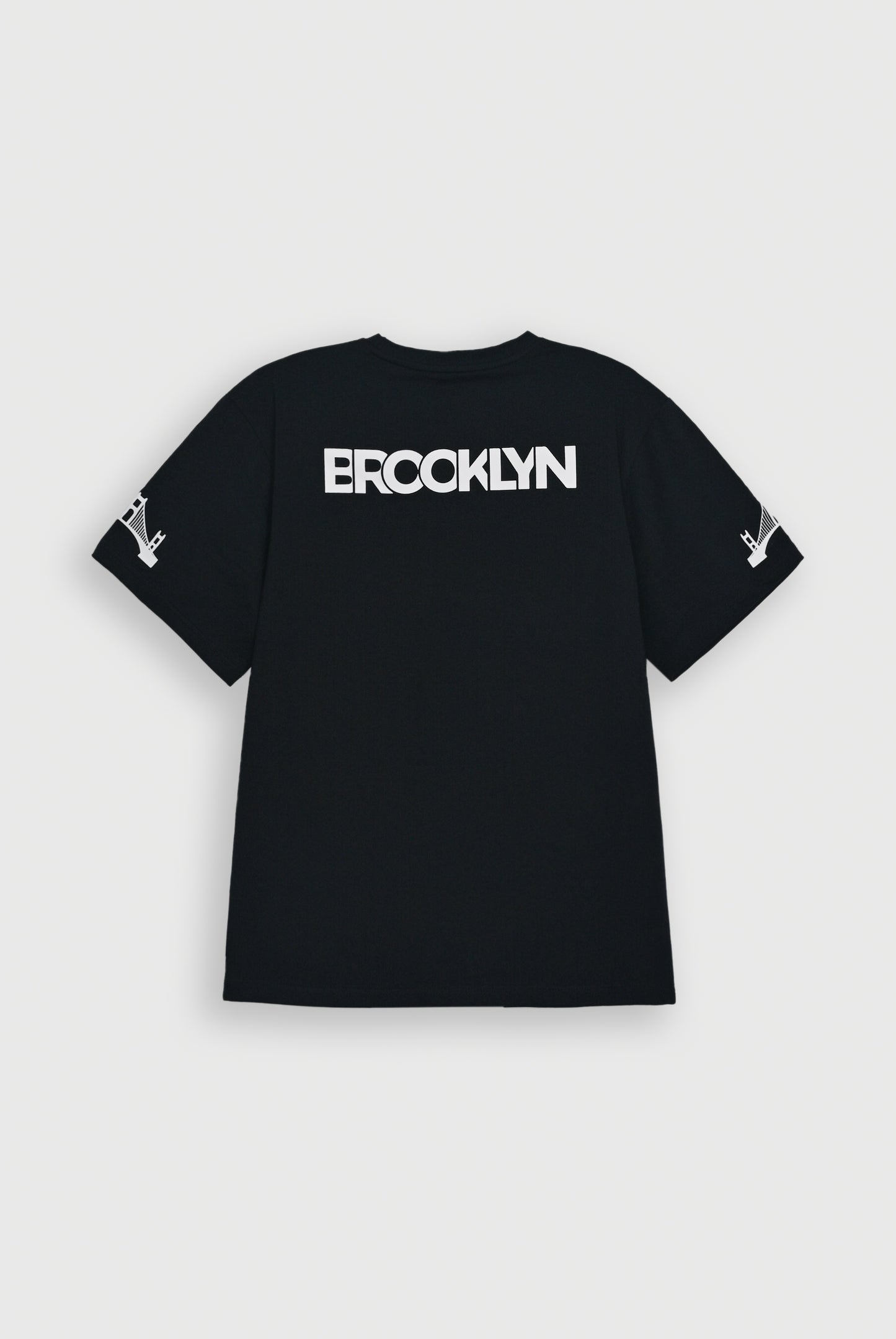 BLACK LYCRA JERSEY BROOKLYN GRAPHIC TEE