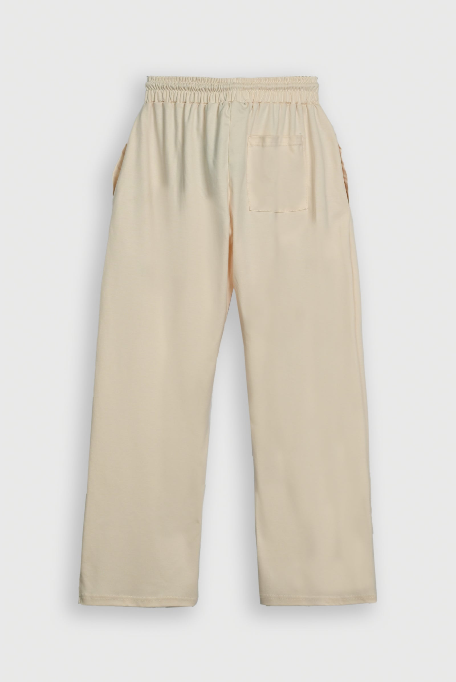 CREAM INTERLOCK KNITTED TROUSER Reality