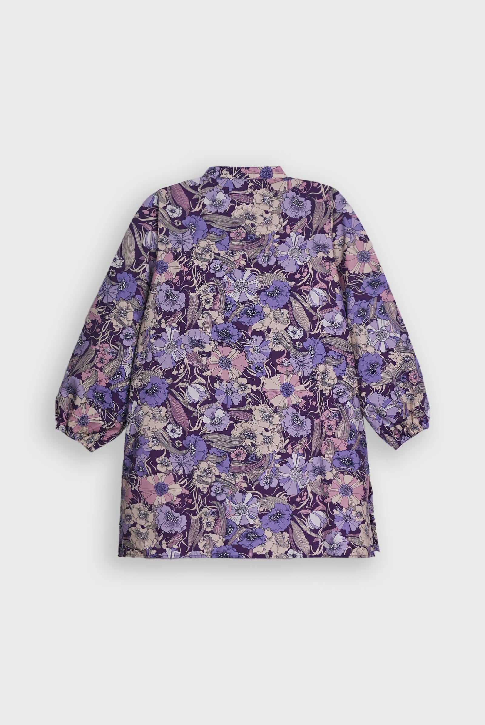 PURPLE FLORAL BLACK FROCK Reality