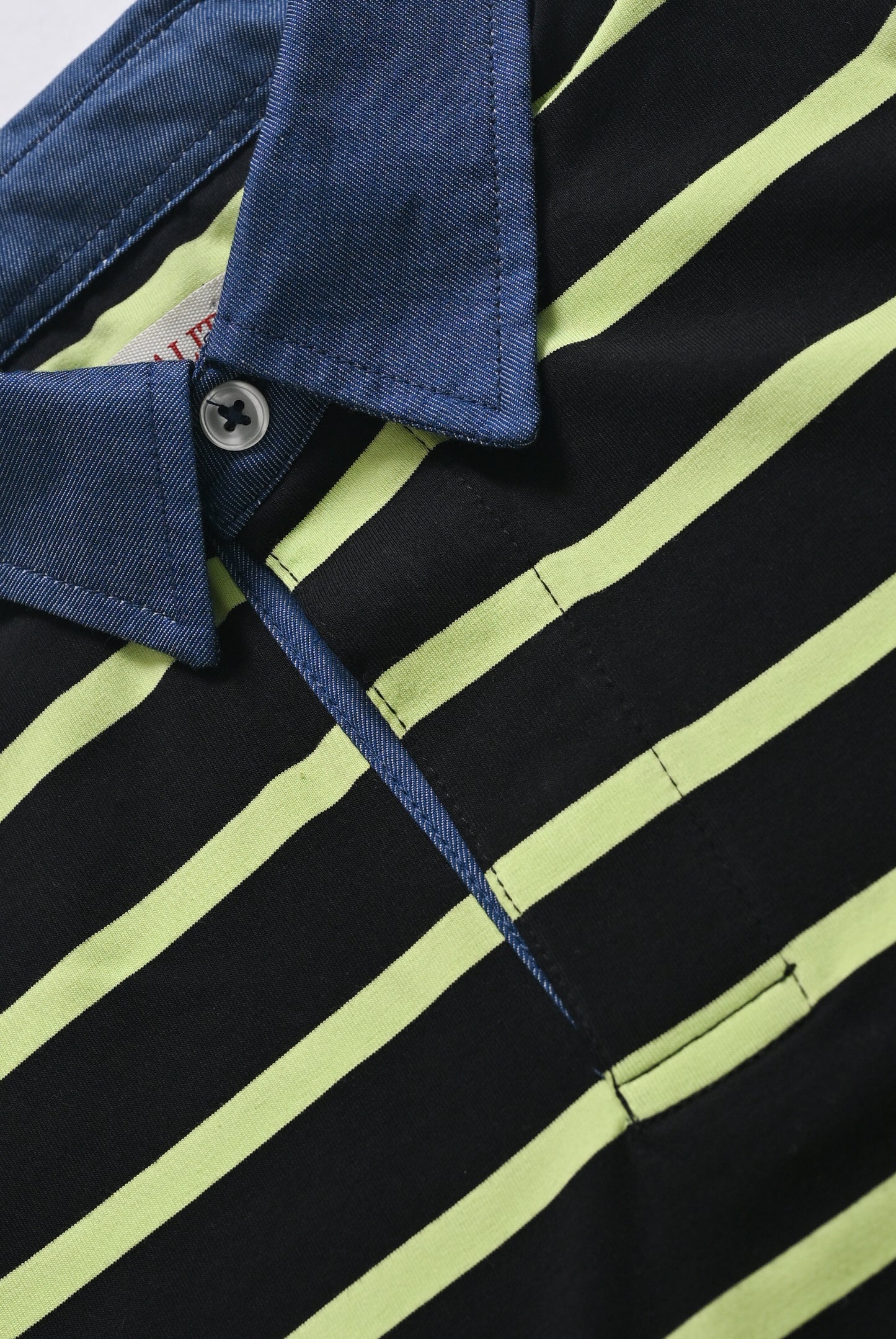 DENIM COLLAR BLACK POLO Reality