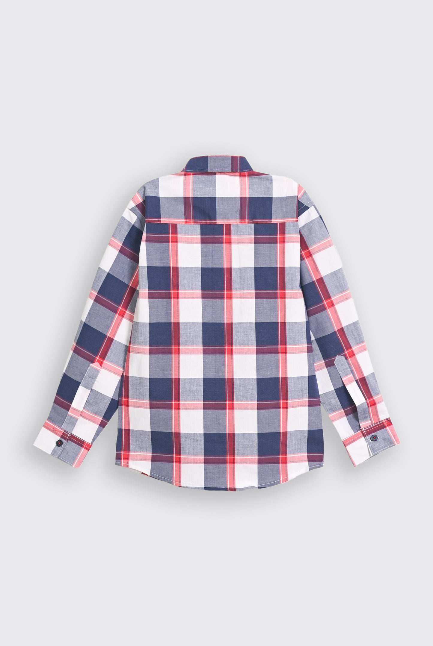 CHECKERD NAVY SHIRT