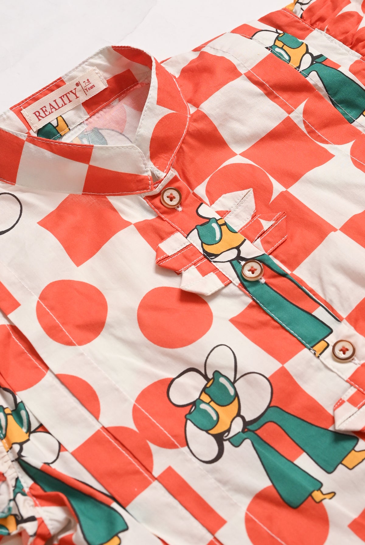 CHECK orange CO-ORD SET