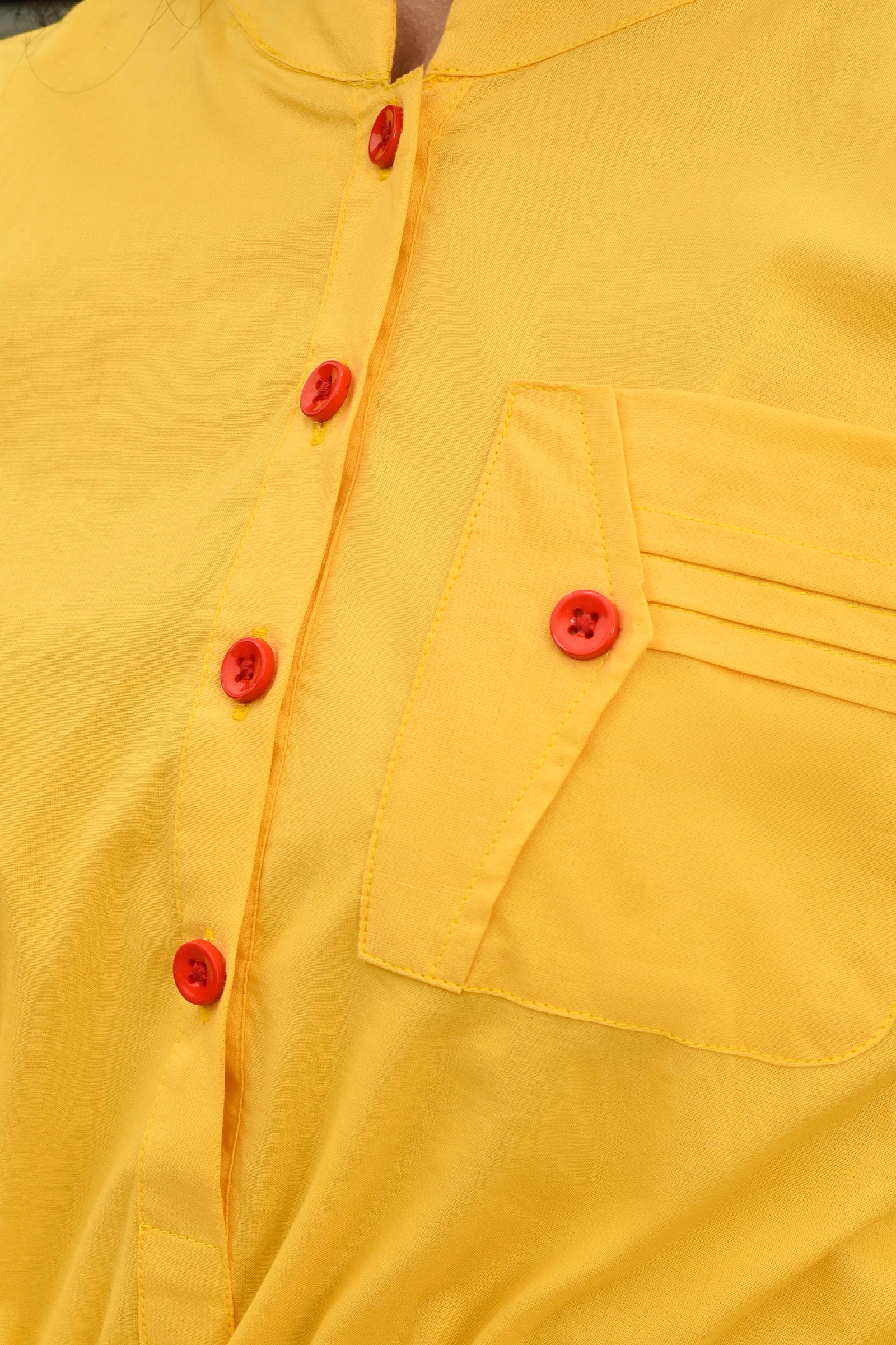 Yellow Charm Sleeve Top Reality