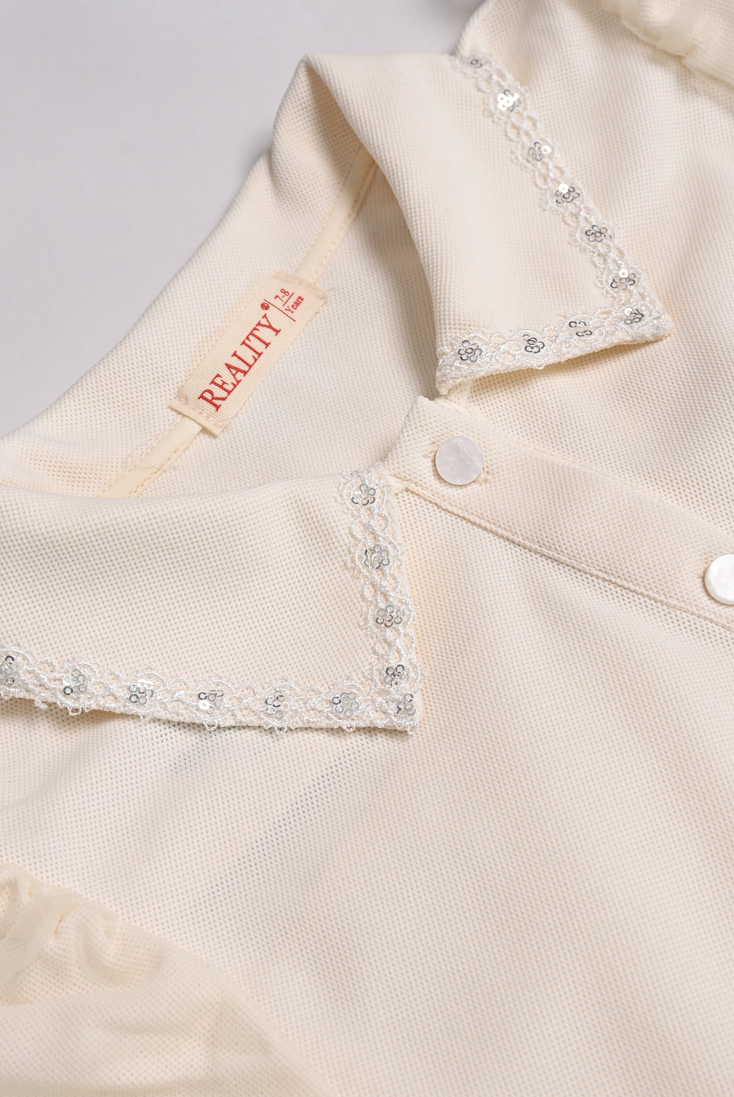 GIRLS CREAM FROCK Reality