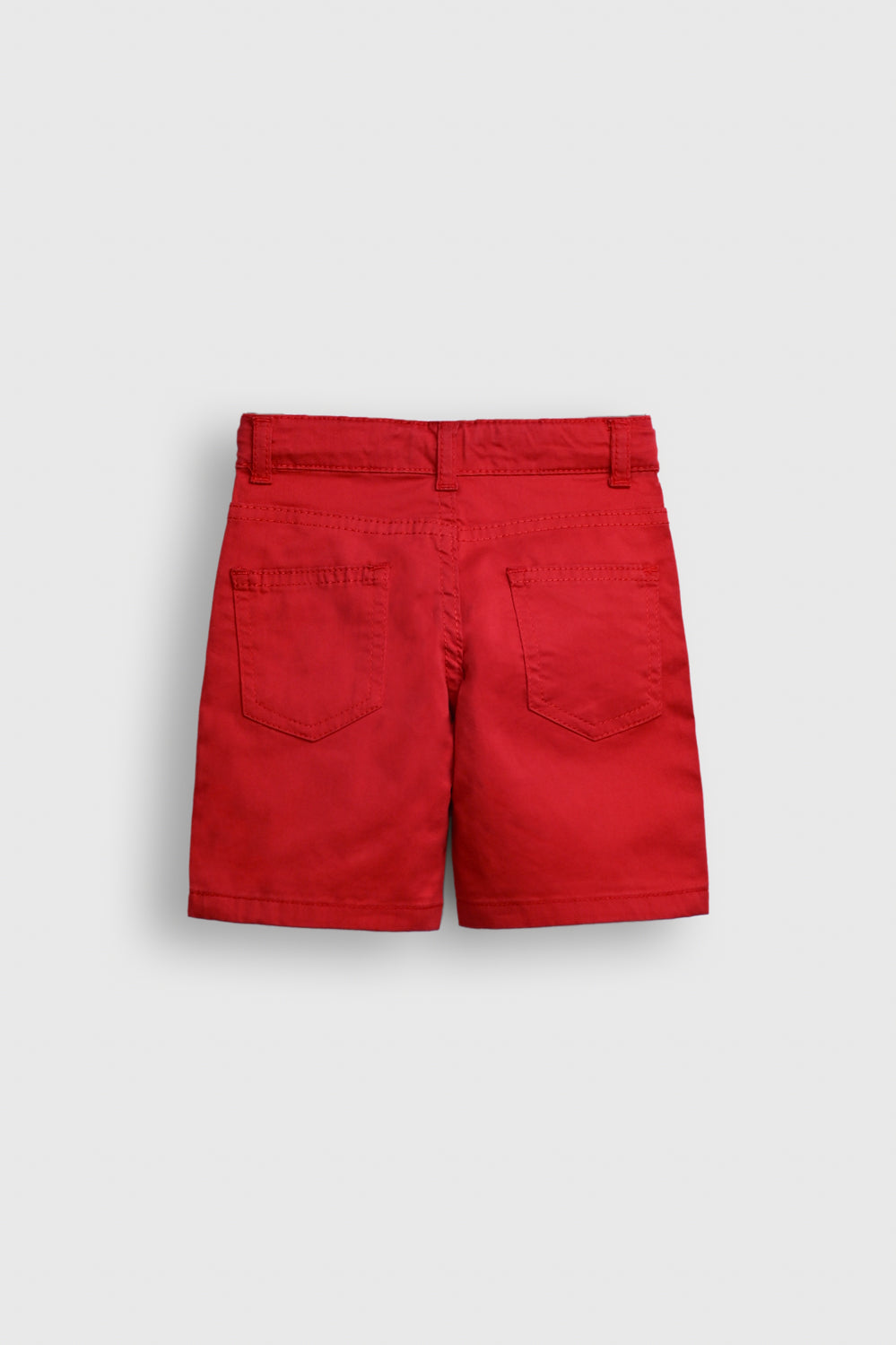 Boys Bright Red Cotton Twill Shorts Reality