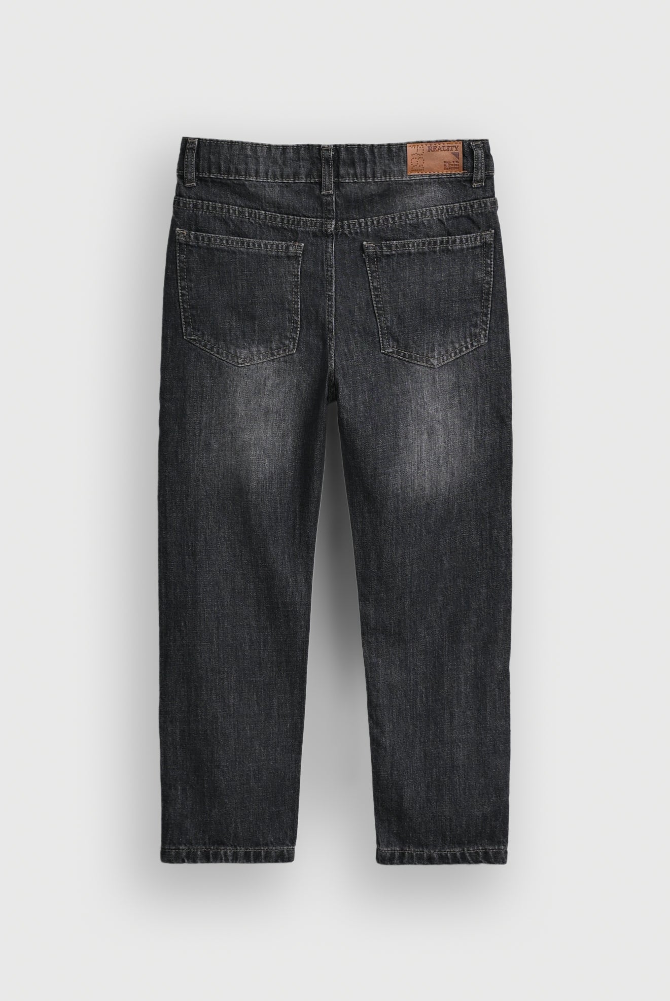 GRAY Washed Wide-Leg Jeans for Boys Reality