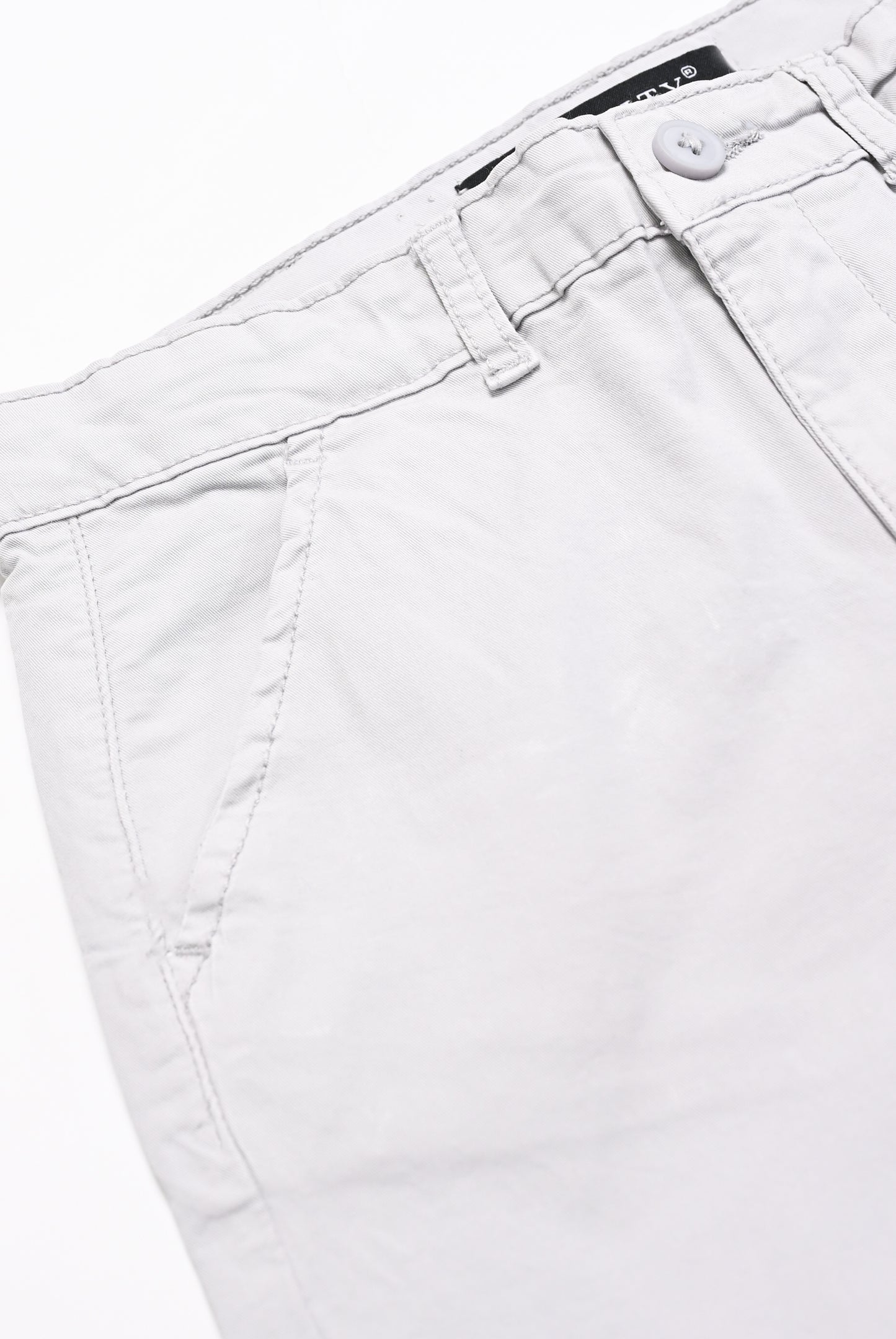 BOYS LIGHT GRAY REGULAR FIT CHINOS PANT Reality