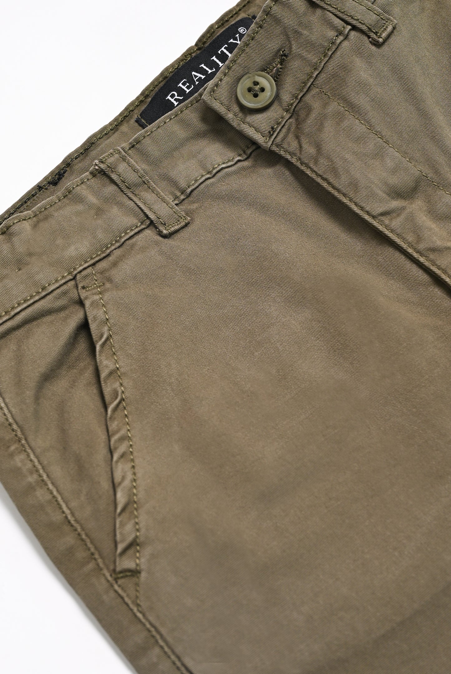 BOYS ARMY GREEN REGULAR FIT CHINOS PANT Reality