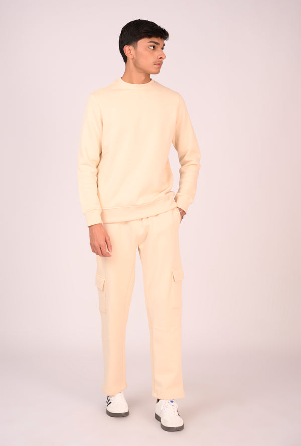 Elevated Cream Cargo Trousers Reality