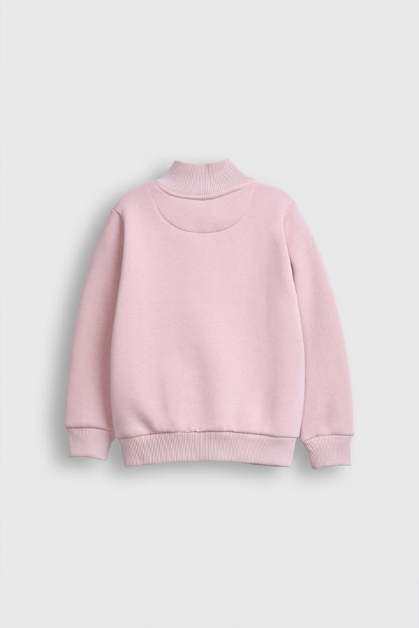 HALF ZIP PEACH SWEATSHIRT Reality