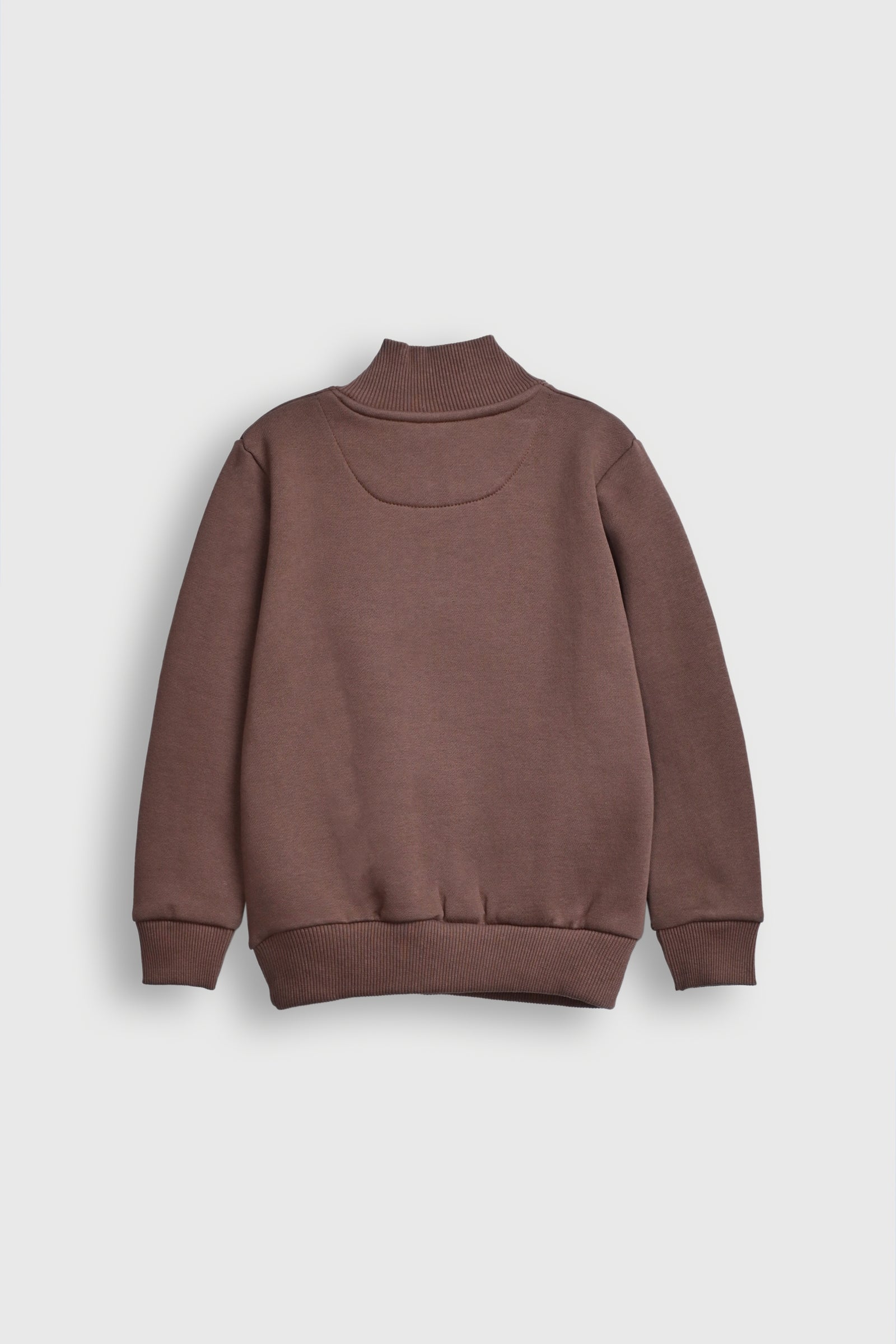 HALF ZIP BROWN SWEATSHIRT Reality