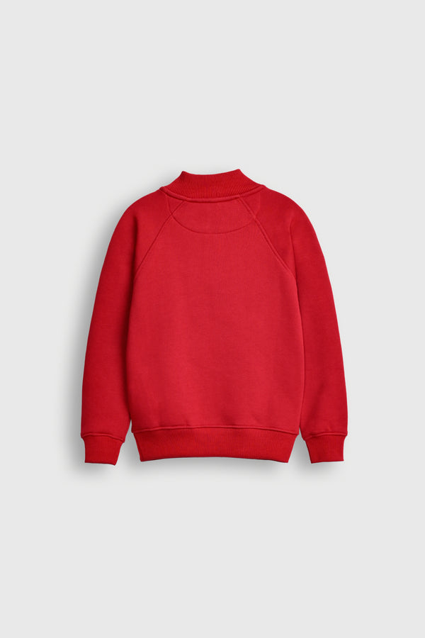 HALF red ZIP SWEATSHIRT Reality