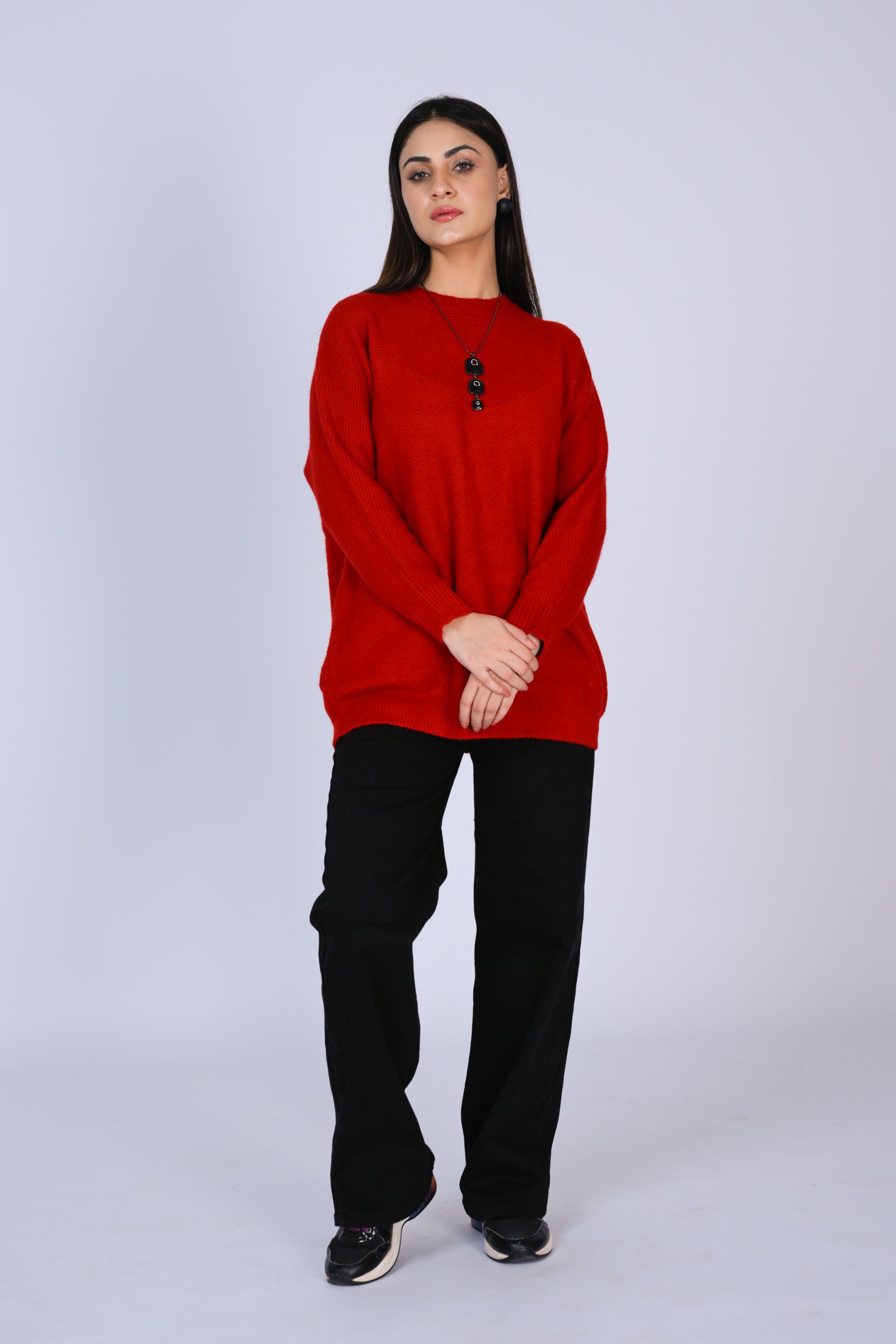 Terracotta Red Knit Sweater Reality