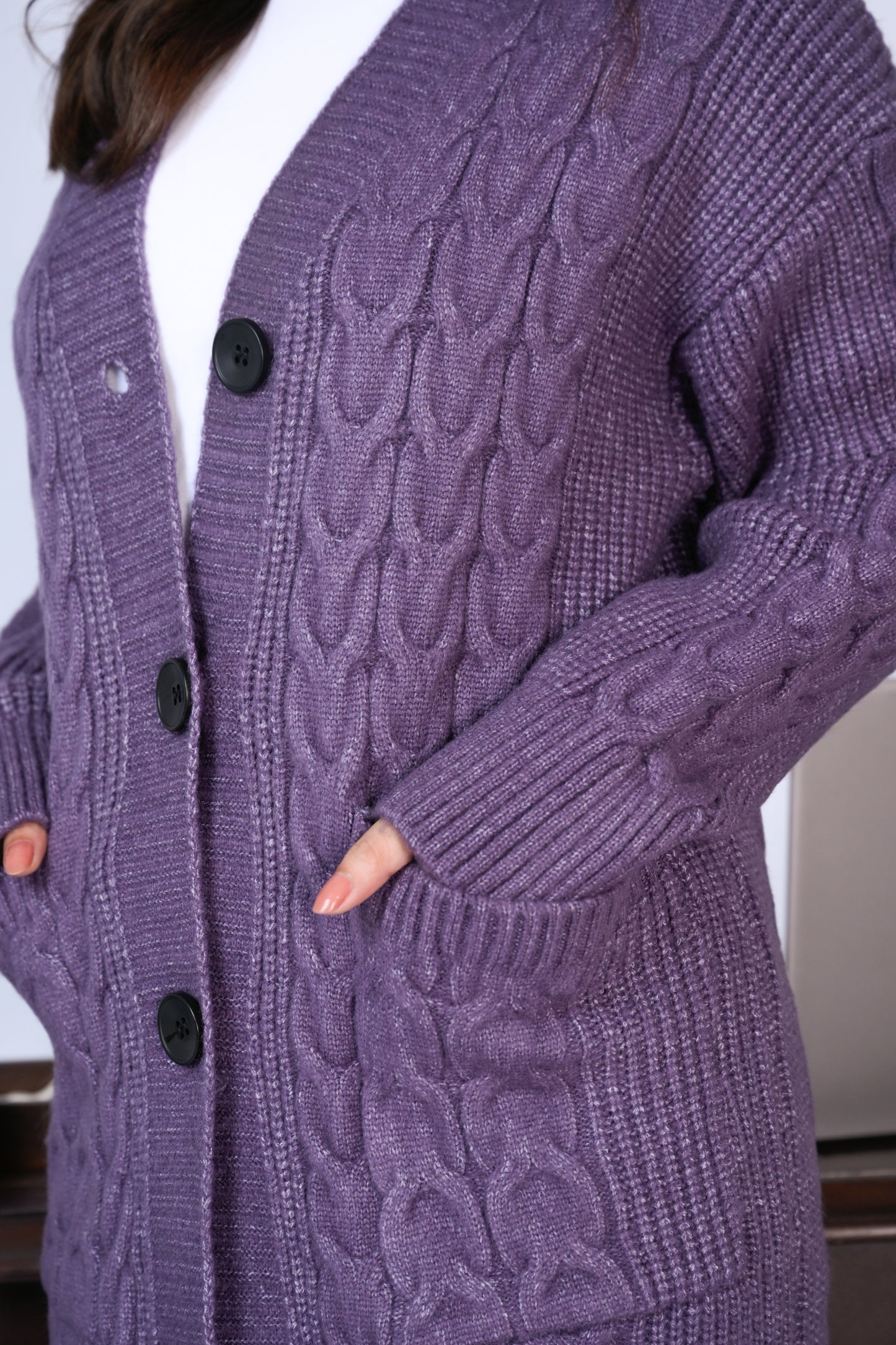 Chunky Lilac Duster Sweater Reality