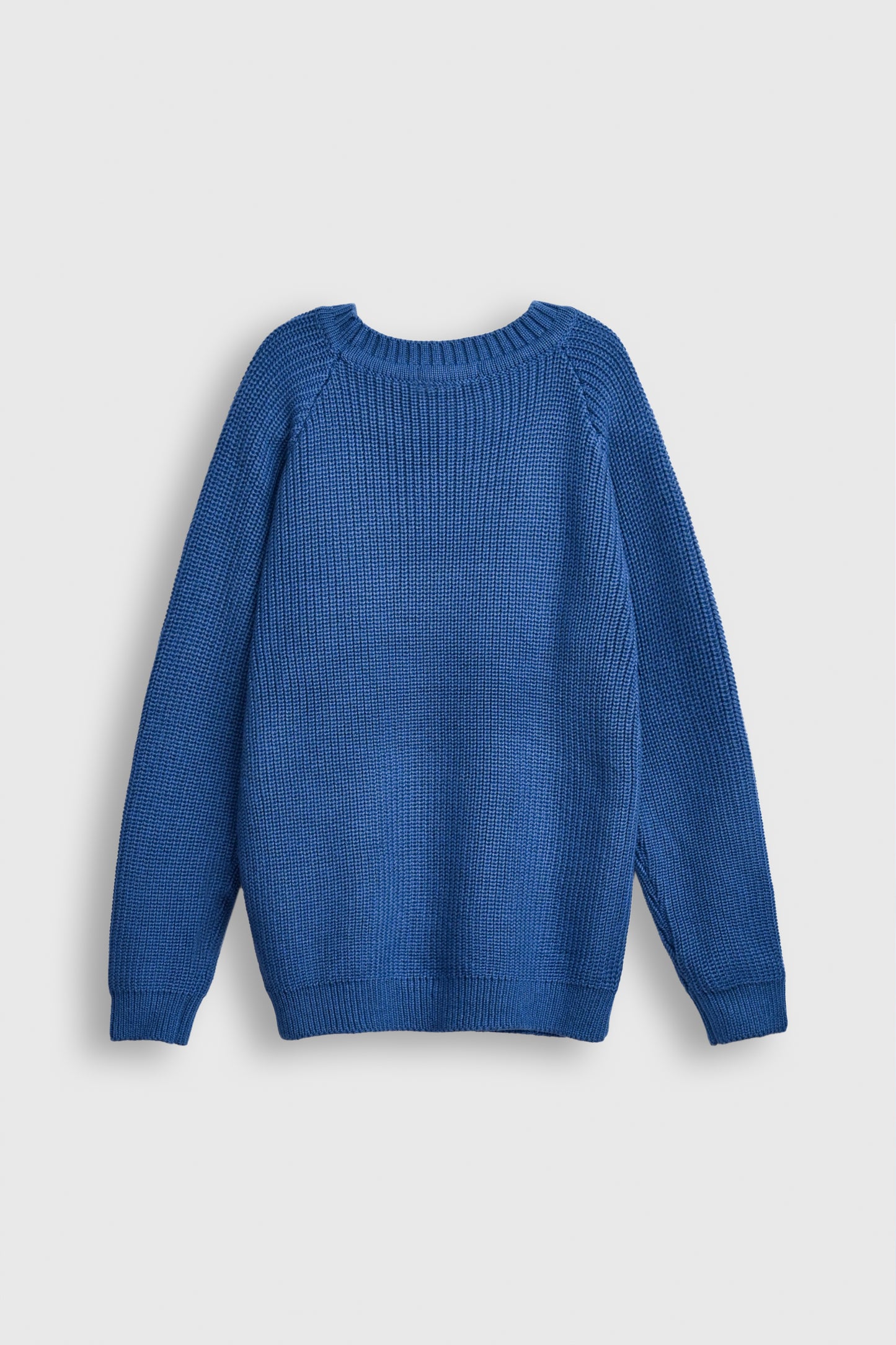 Classic Blue Knit Pullover Sweater Reality