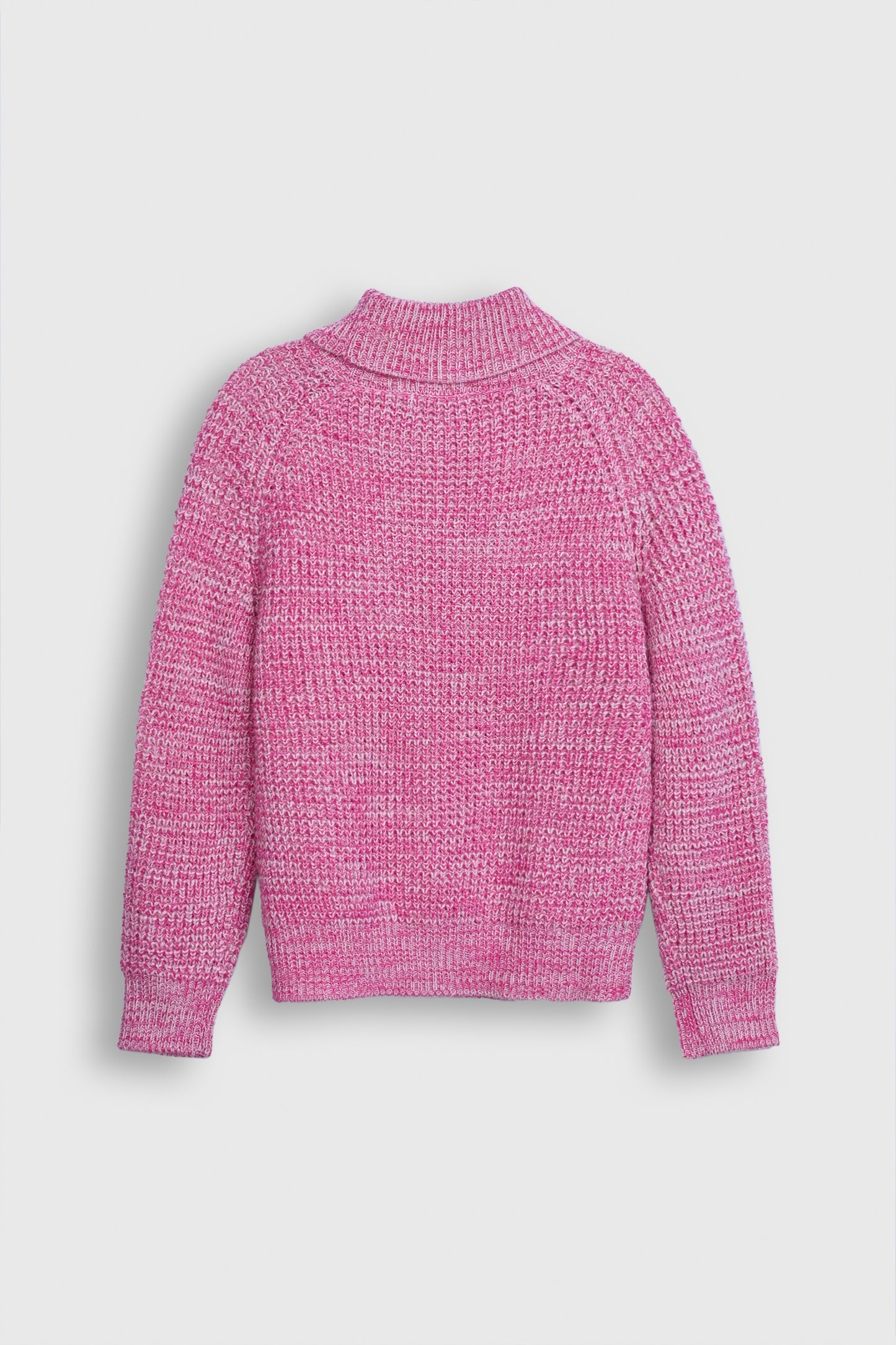 Chunky Knit Pink Turtleneck Sweater Reality