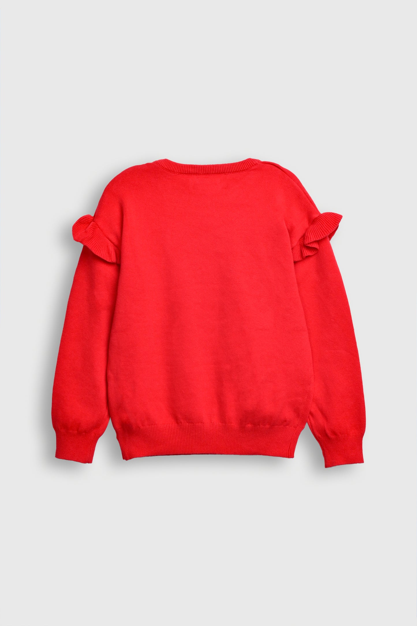 Red "Beileidi" Ruffle Sweater Reality