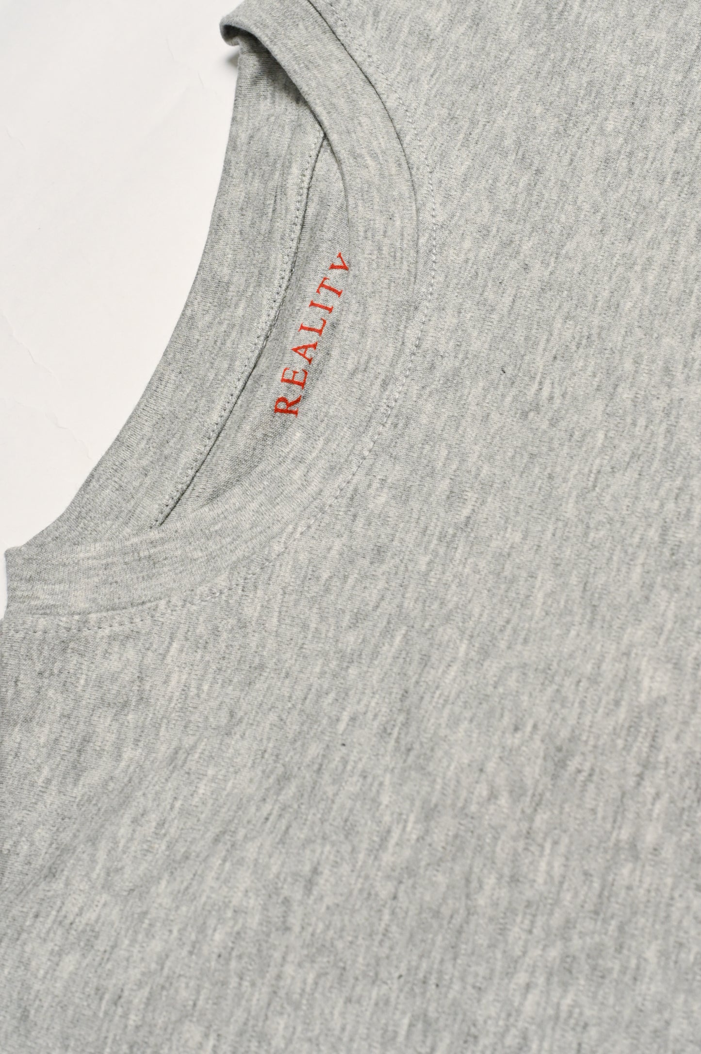 MEN DOWN SHOULDER GRAY T-SHIRT Reality