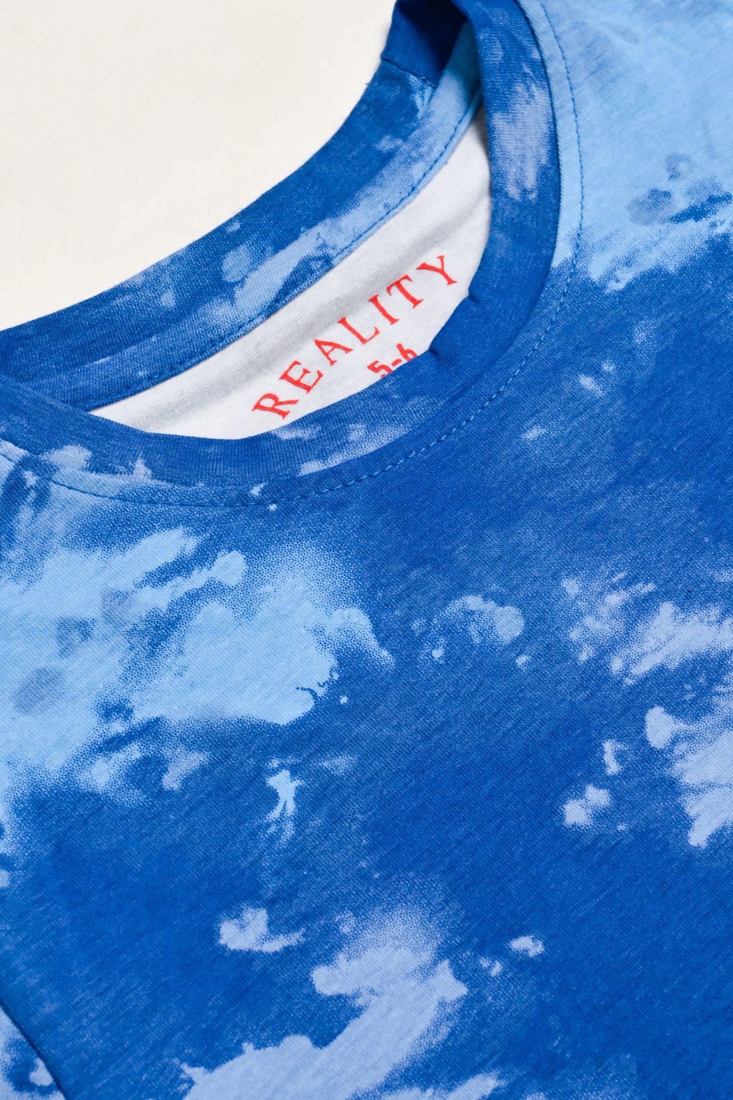 IMPORTED PRINTED BLUE T-SHIRT