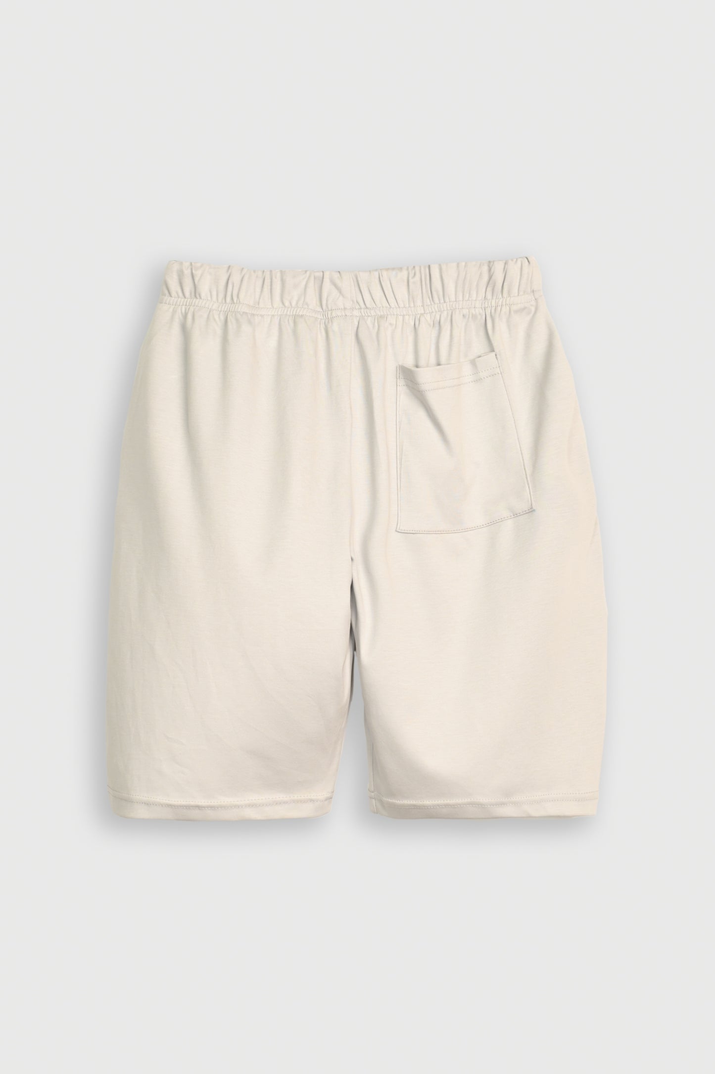 SOLID COTTON CREAM SHORTS