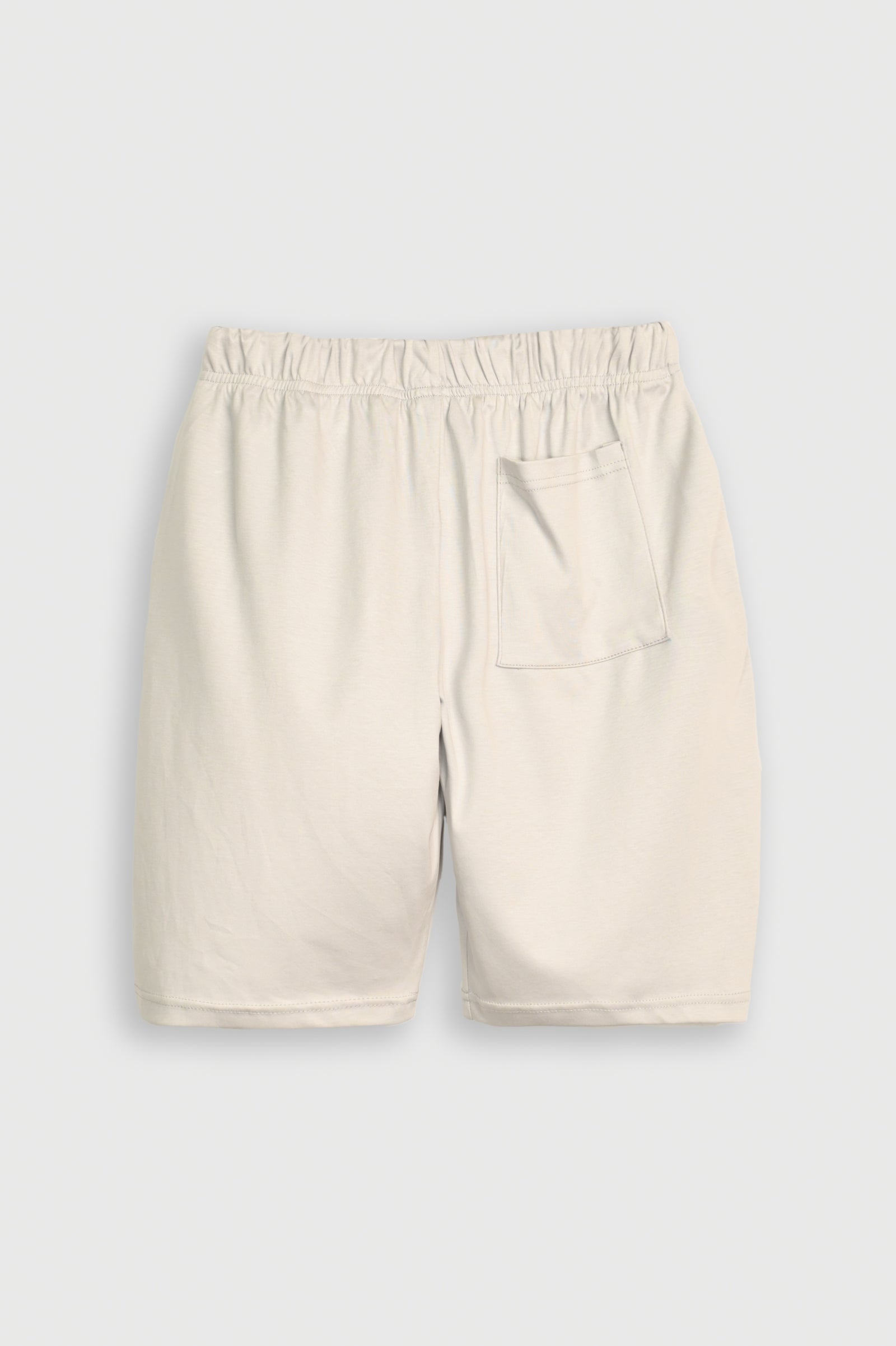 SOLID COTTON CREAM SHORTS Reality