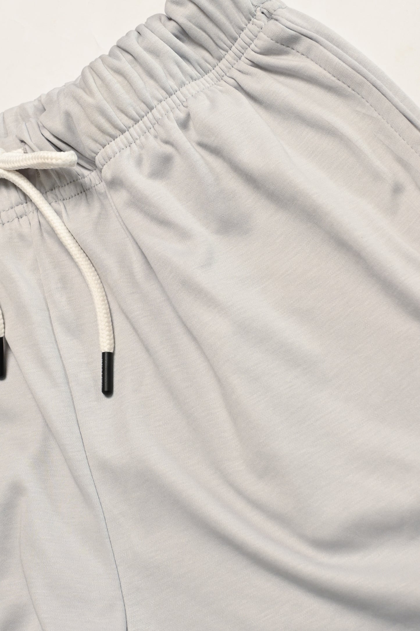 SOLID COTTON LIGHT GRAY SHORTS