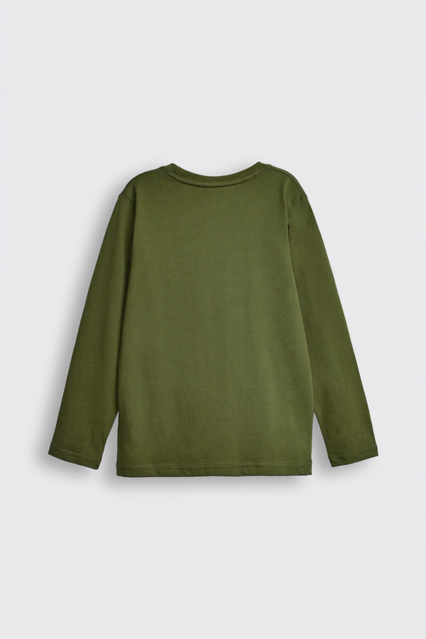 "Olive Green Action Zone Long Sleeve Tee" Reality