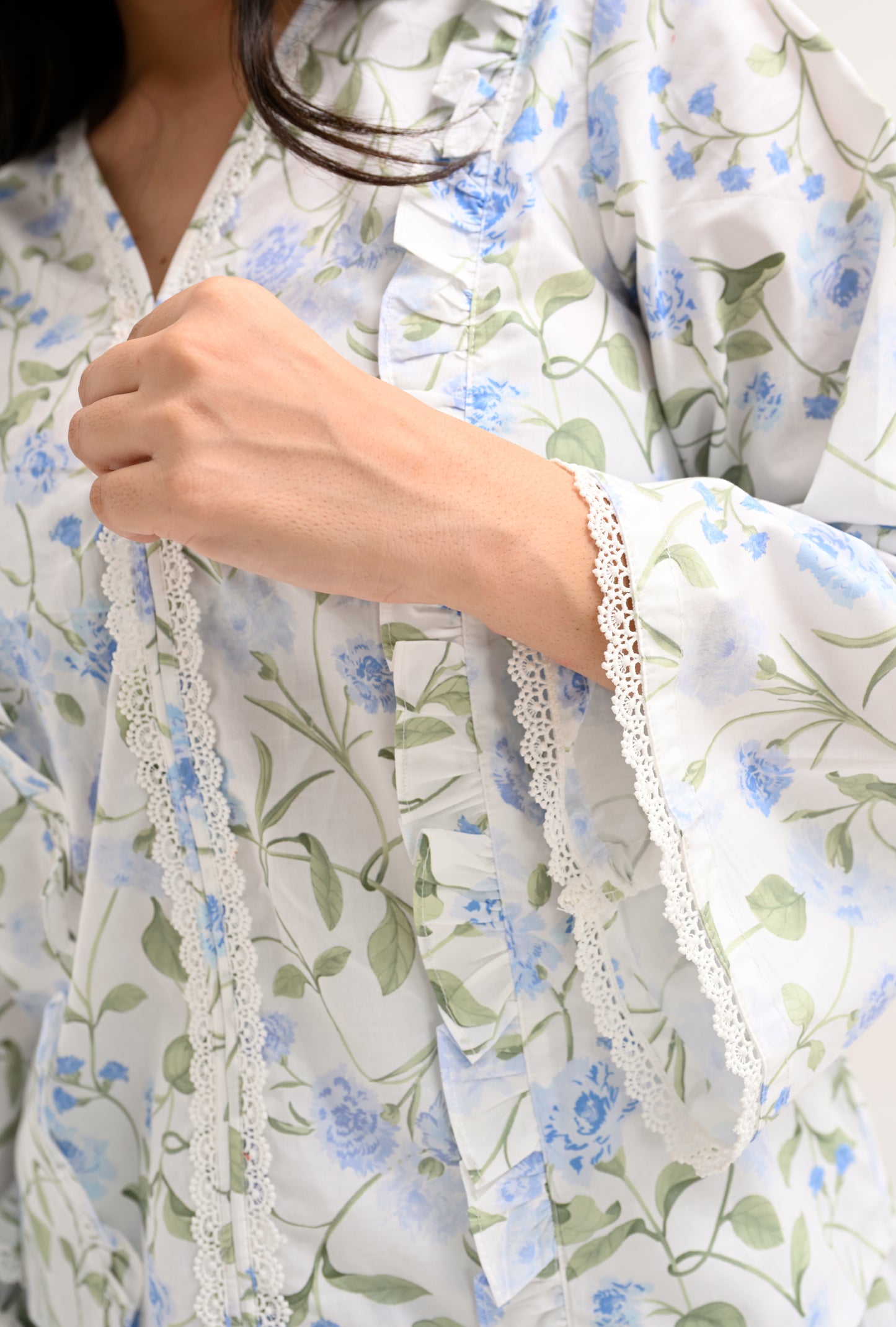 Morning Mist: Soft Blue Floral Co-ord Set by Reality Reality